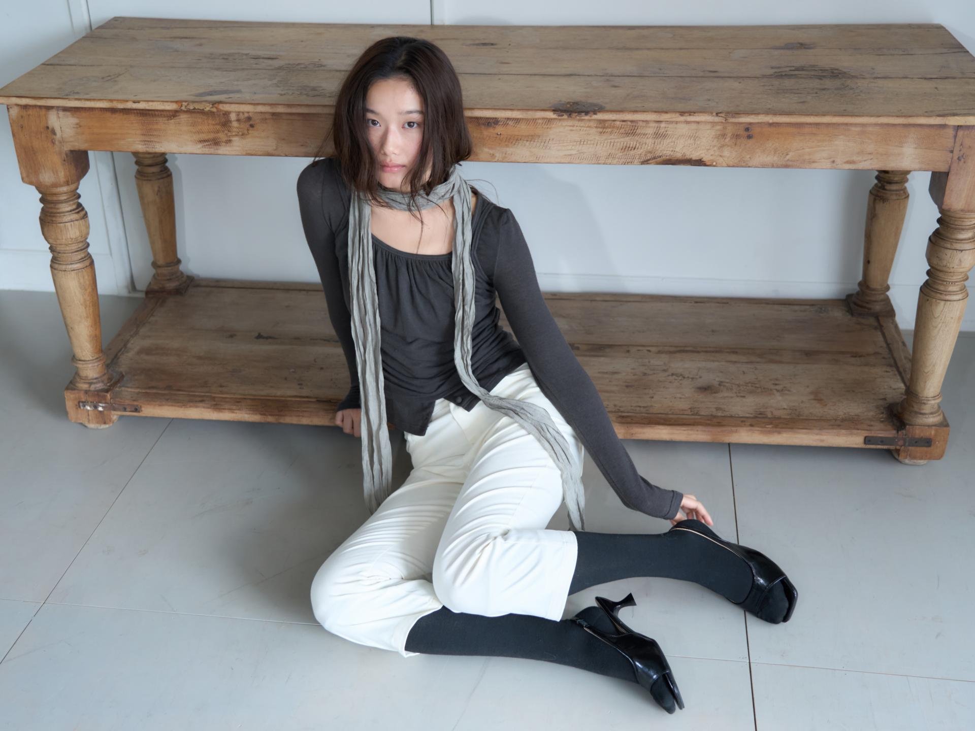 COZY SOFT CARDIGAN&TANK SET_CHARCOAL