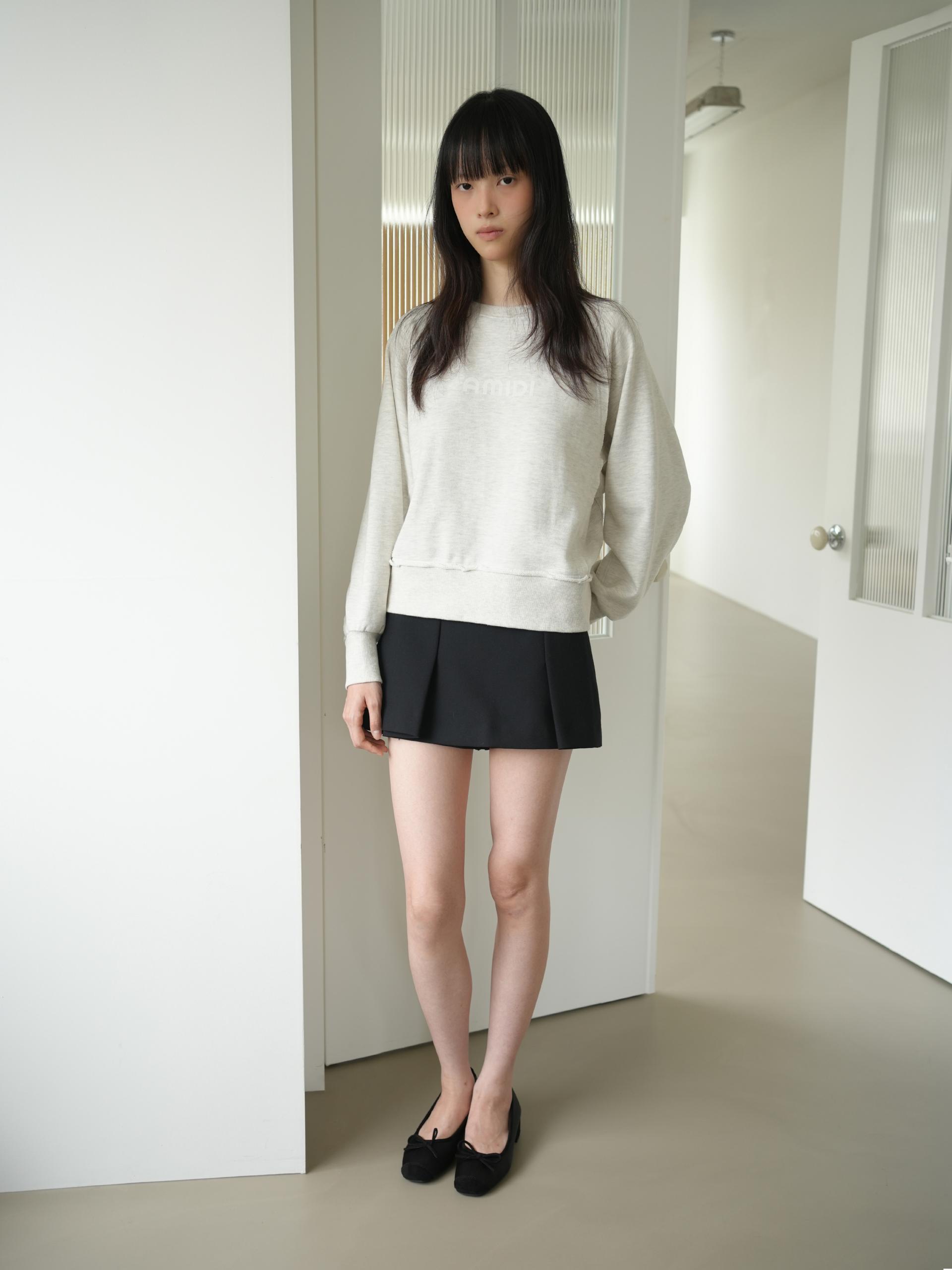 CUT-OFF SWEATSHIRT_MELANGE