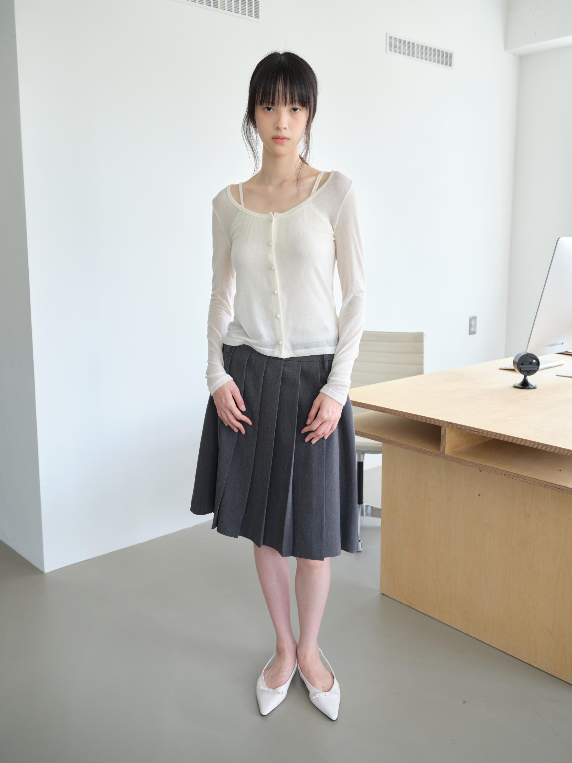COZY SOFT CARDIGAN&TANK SET_CREAM