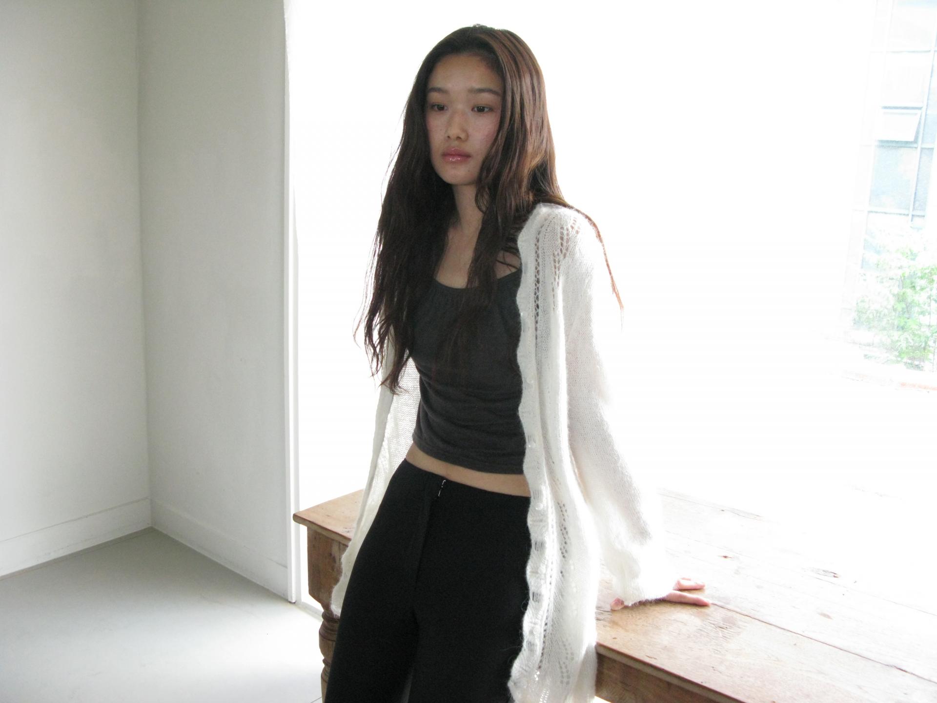 ALPACA LOOSE KNIT LONG CARDIGAN_IVORY