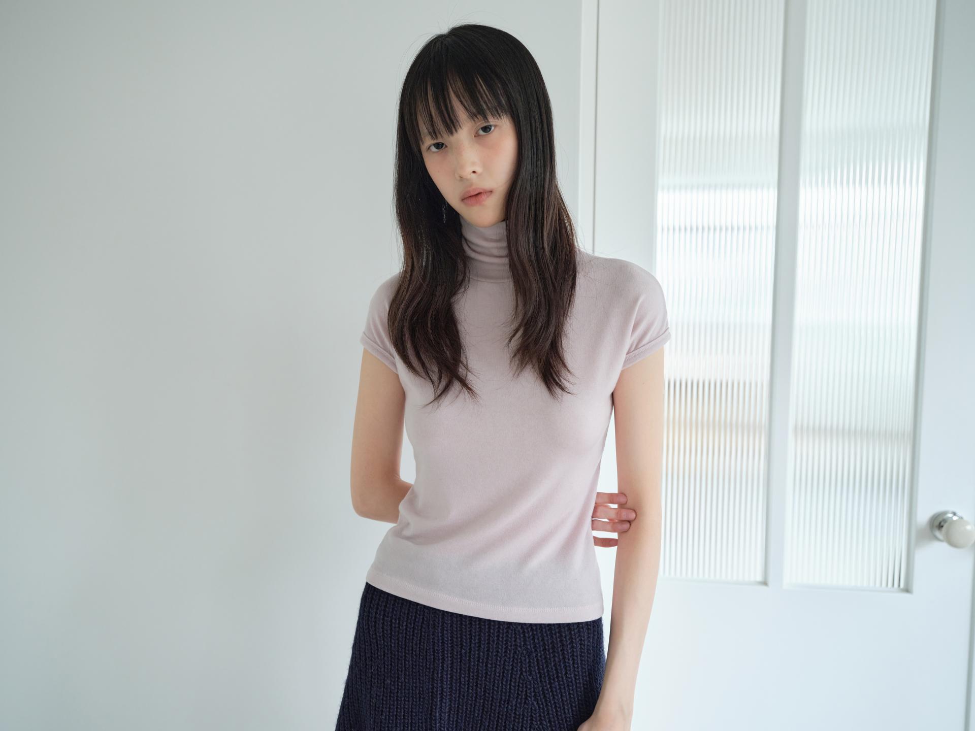 WOOL TURTLENECK TOP_PINK