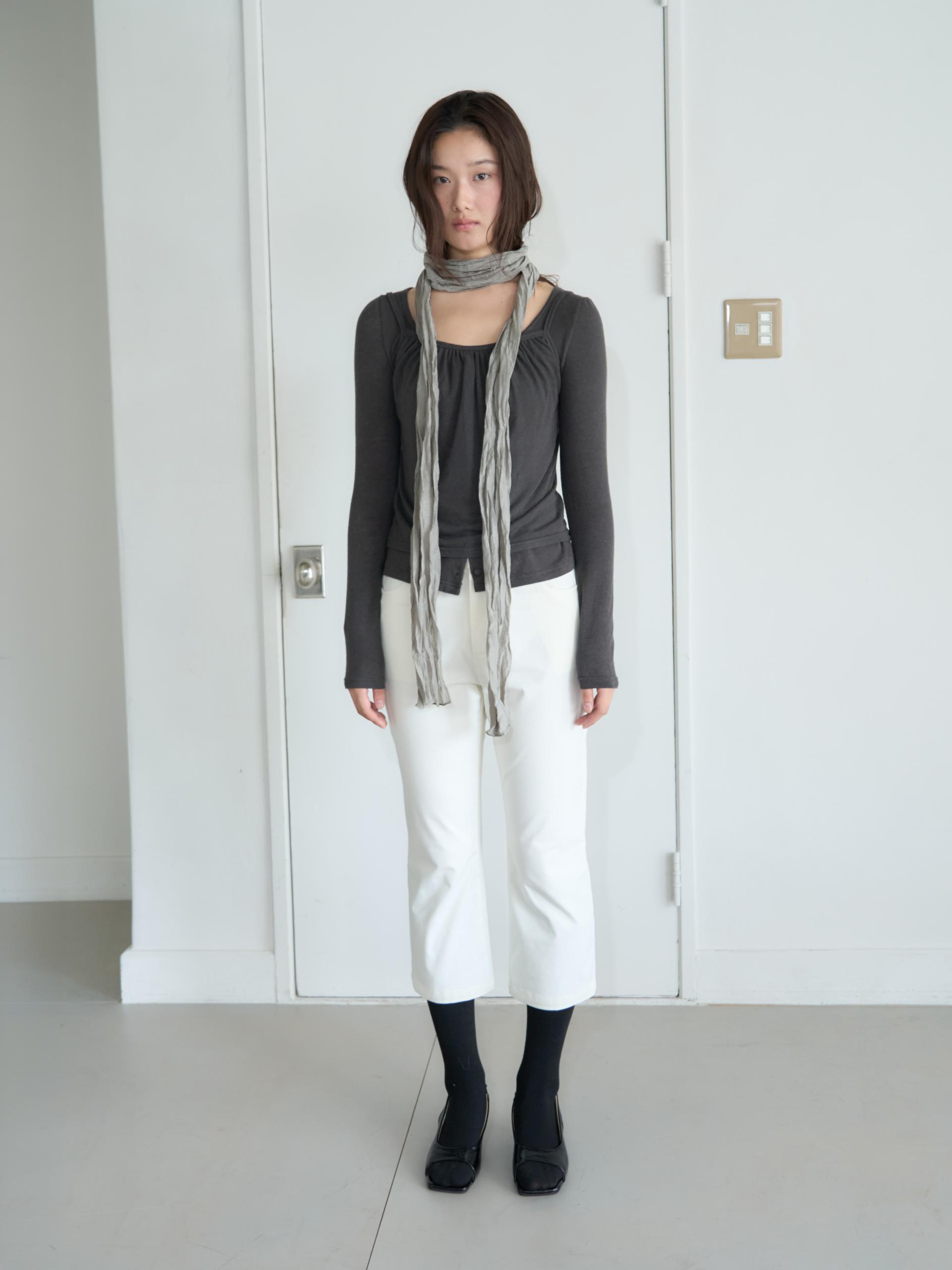 PEACHED CAPRI PANTS_IVORY