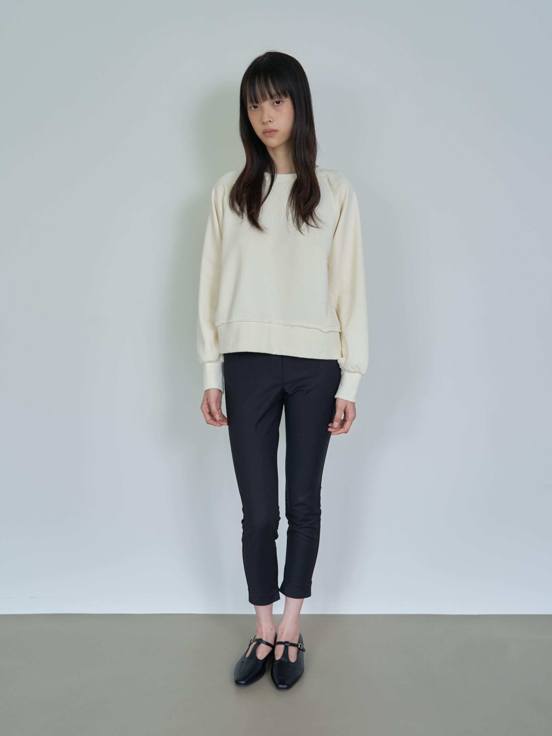 CUT-OFF SWEATSHIRT_BUTTER YELLOW