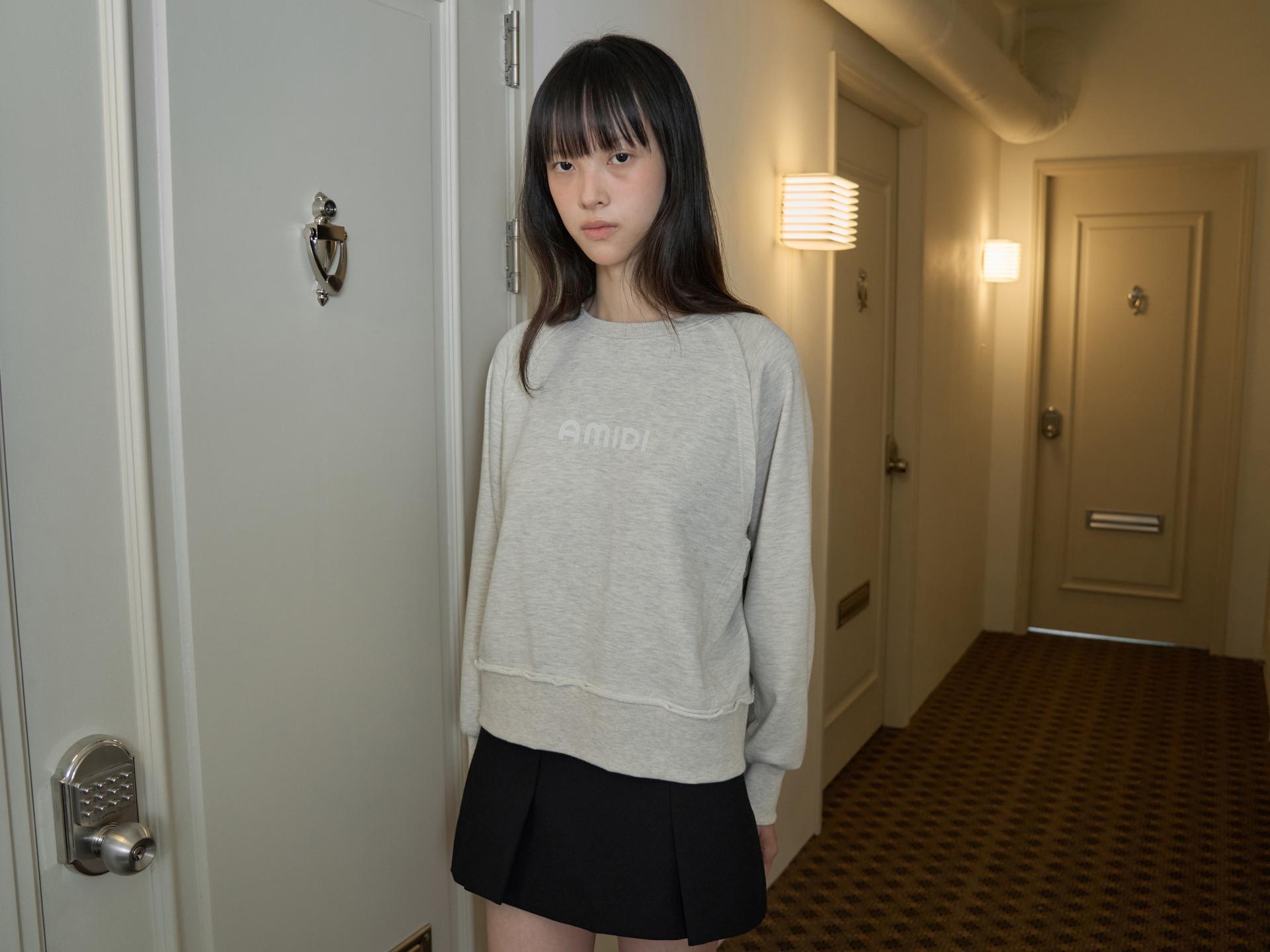 CUT-OFF SWEATSHIRT_MELANGE