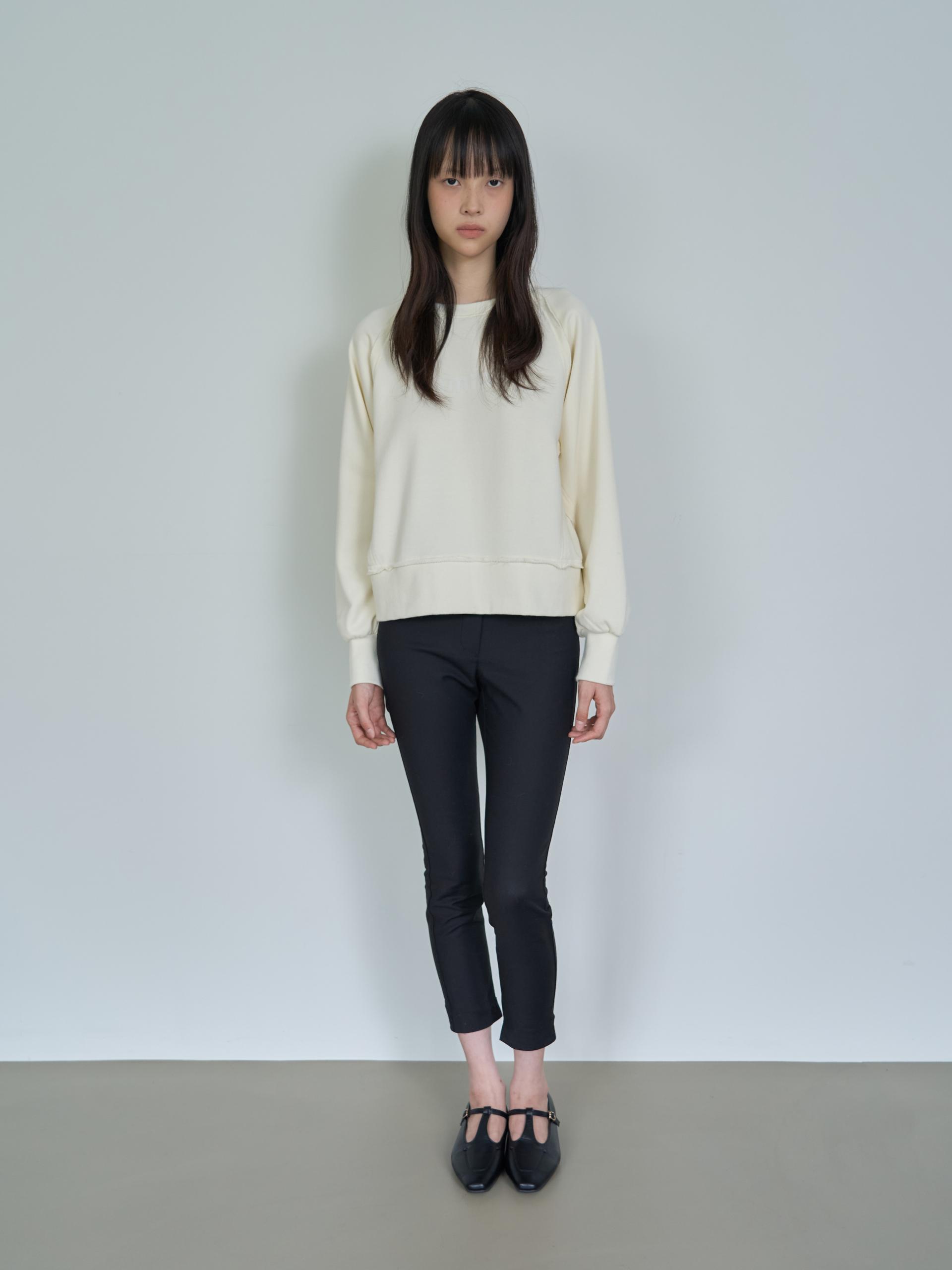 CUT-OFF SWEATSHIRT_BUTTER YELLOW