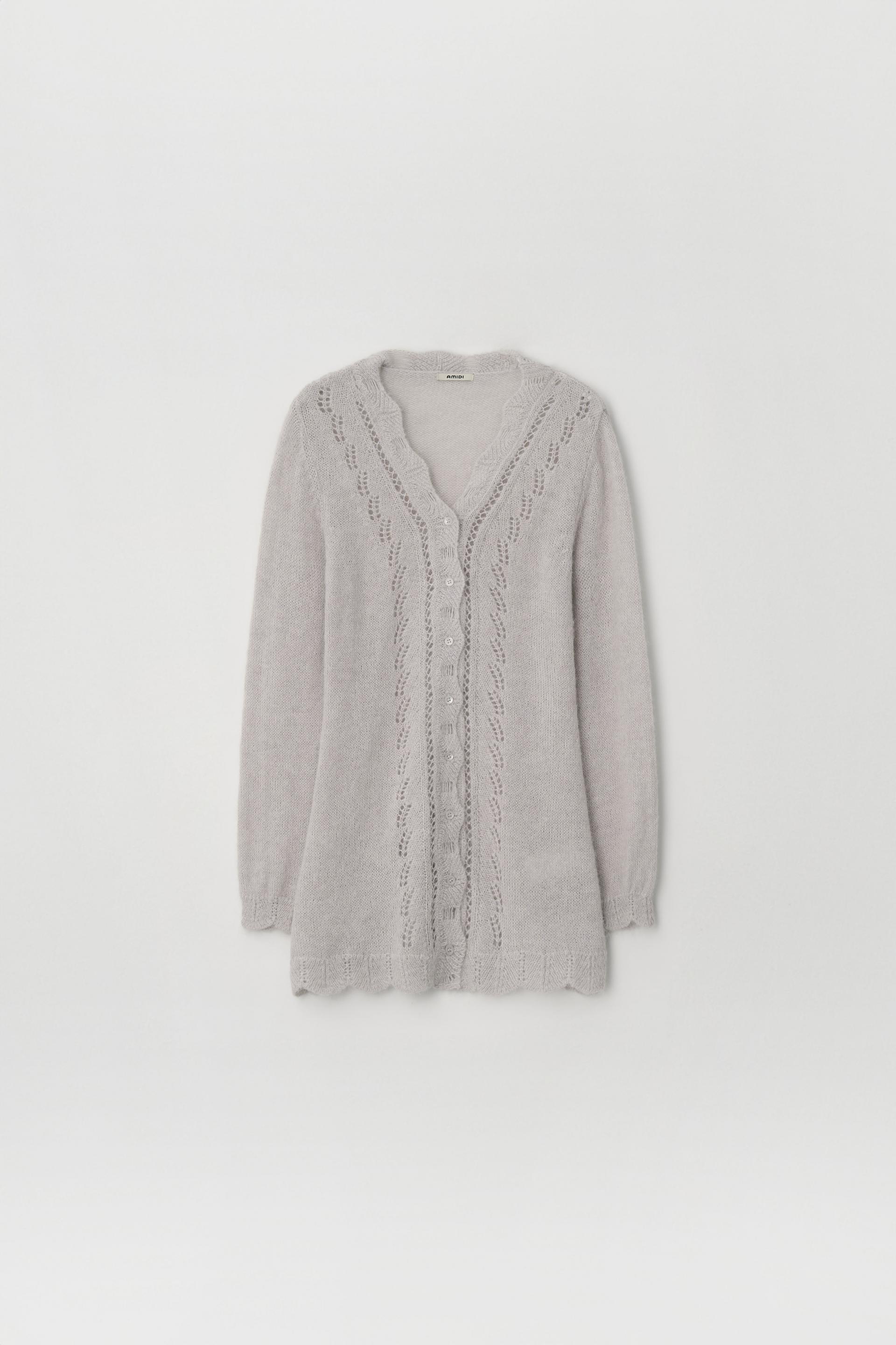 ALPACA LOOSE KNIT LONG CARDIGAN_LIGHT GRAY