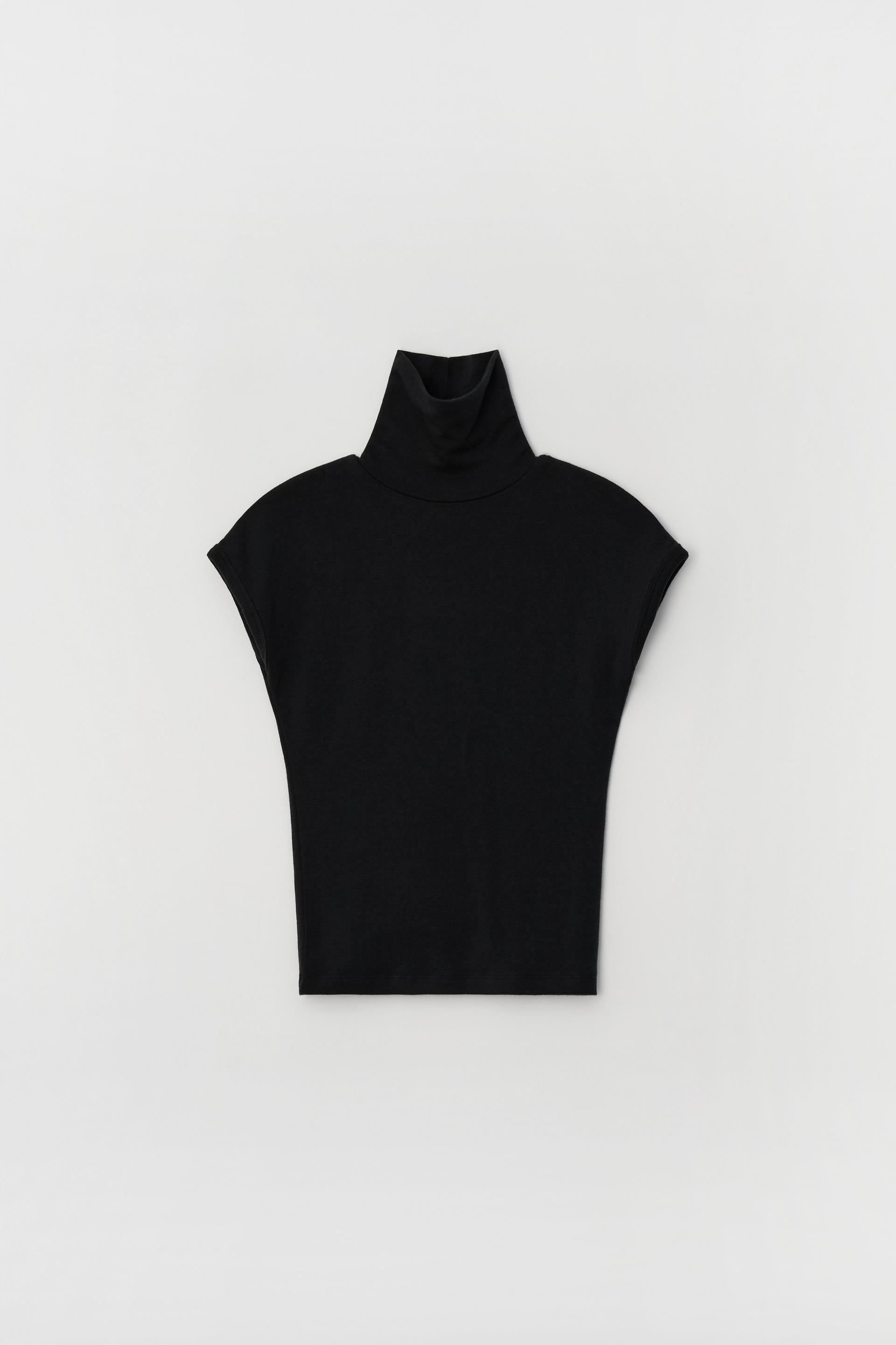 WOOL TURTLENECK TOP_BLACK