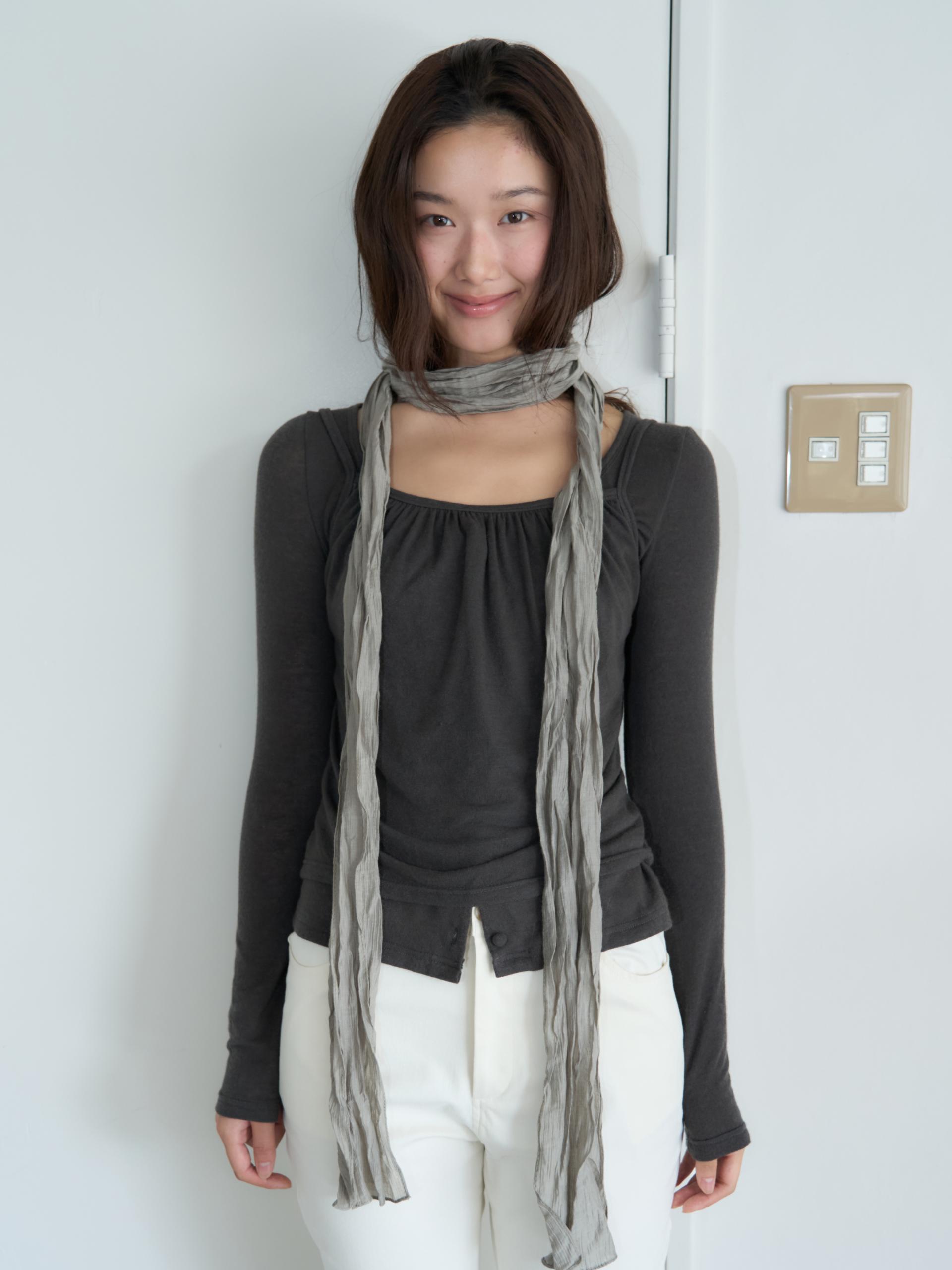 COZY SOFT CARDIGAN&TANK SET_CHARCOAL
