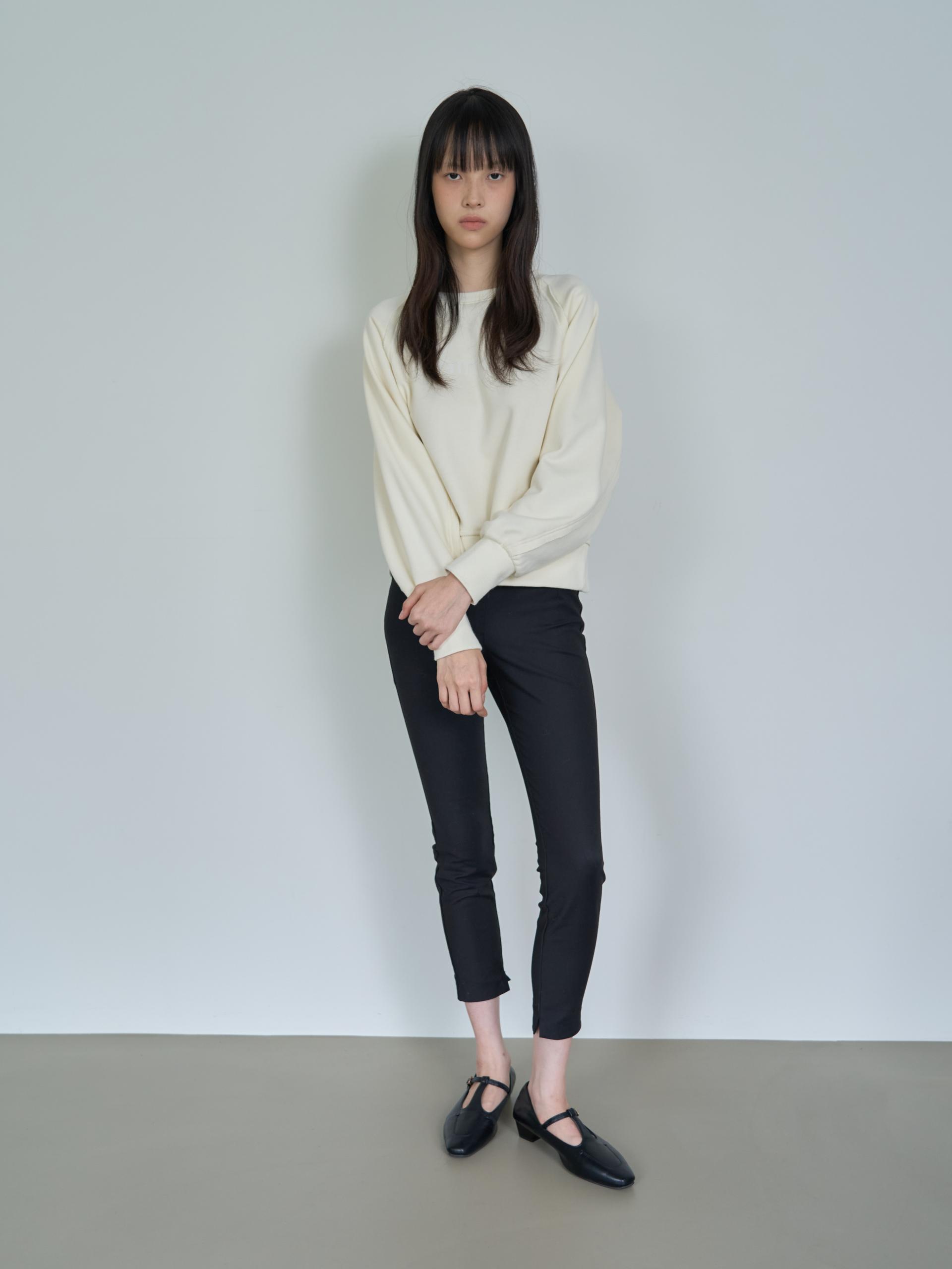 CUT-OFF SWEATSHIRT_BUTTER YELLOW