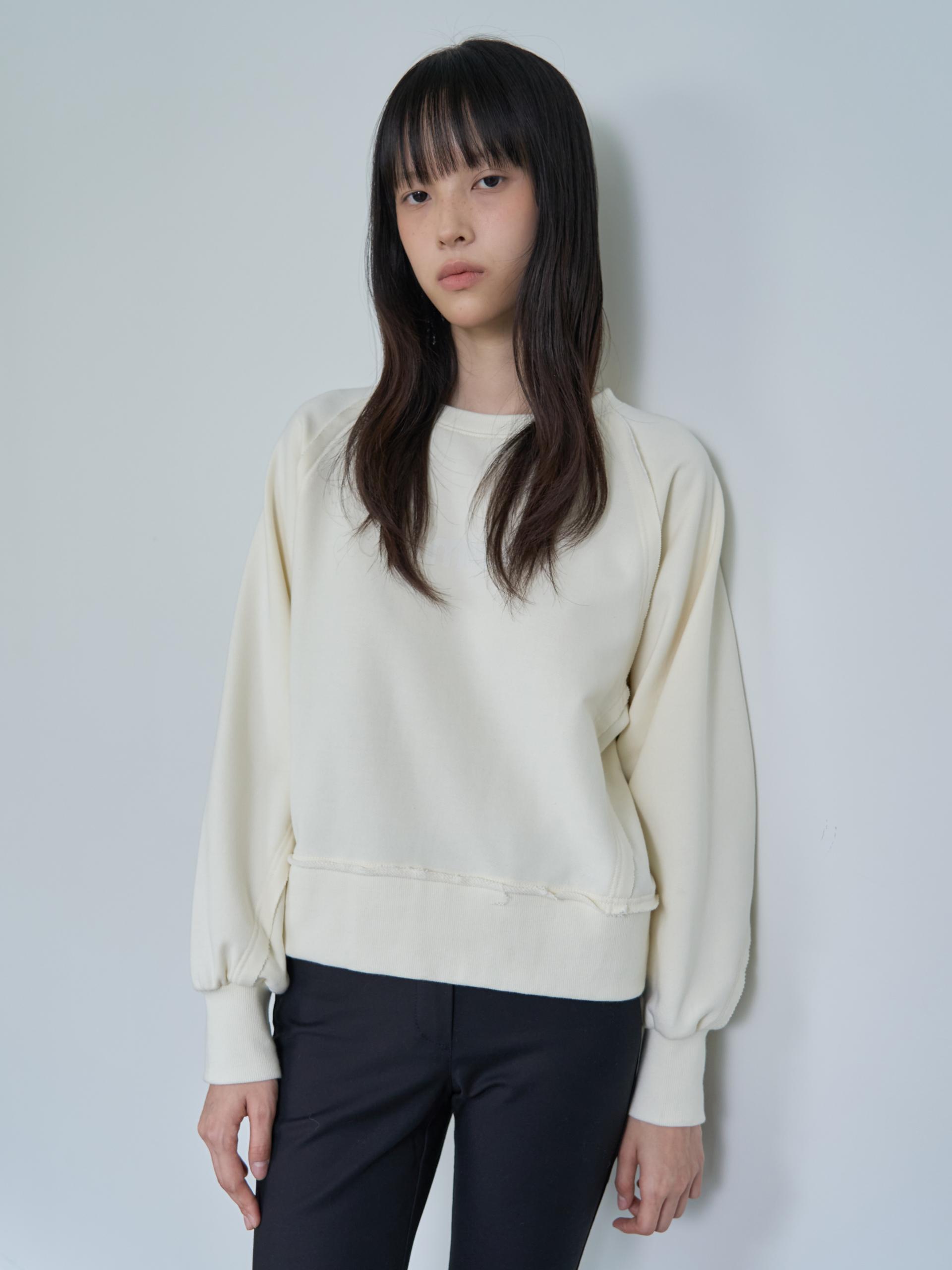 CUT-OFF SWEATSHIRT_BUTTER YELLOW