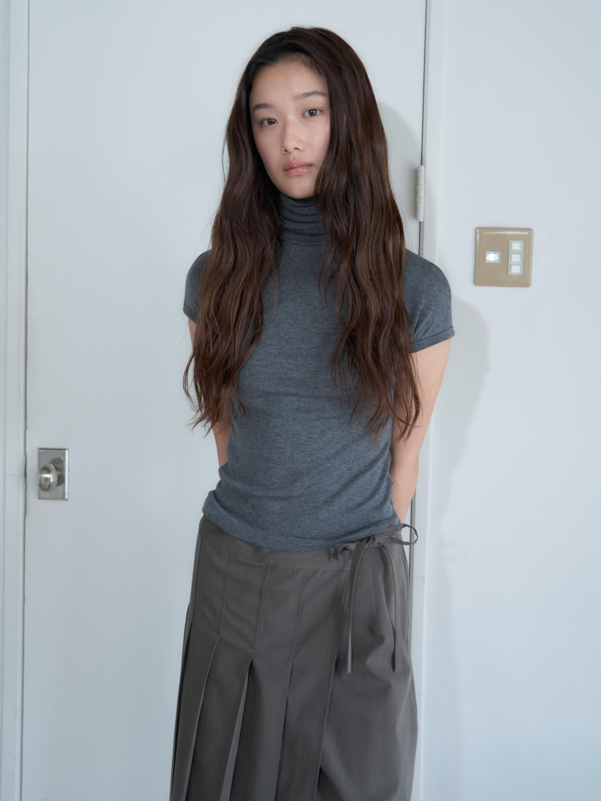 WOOL TURTLENECK TOP_GRAY
