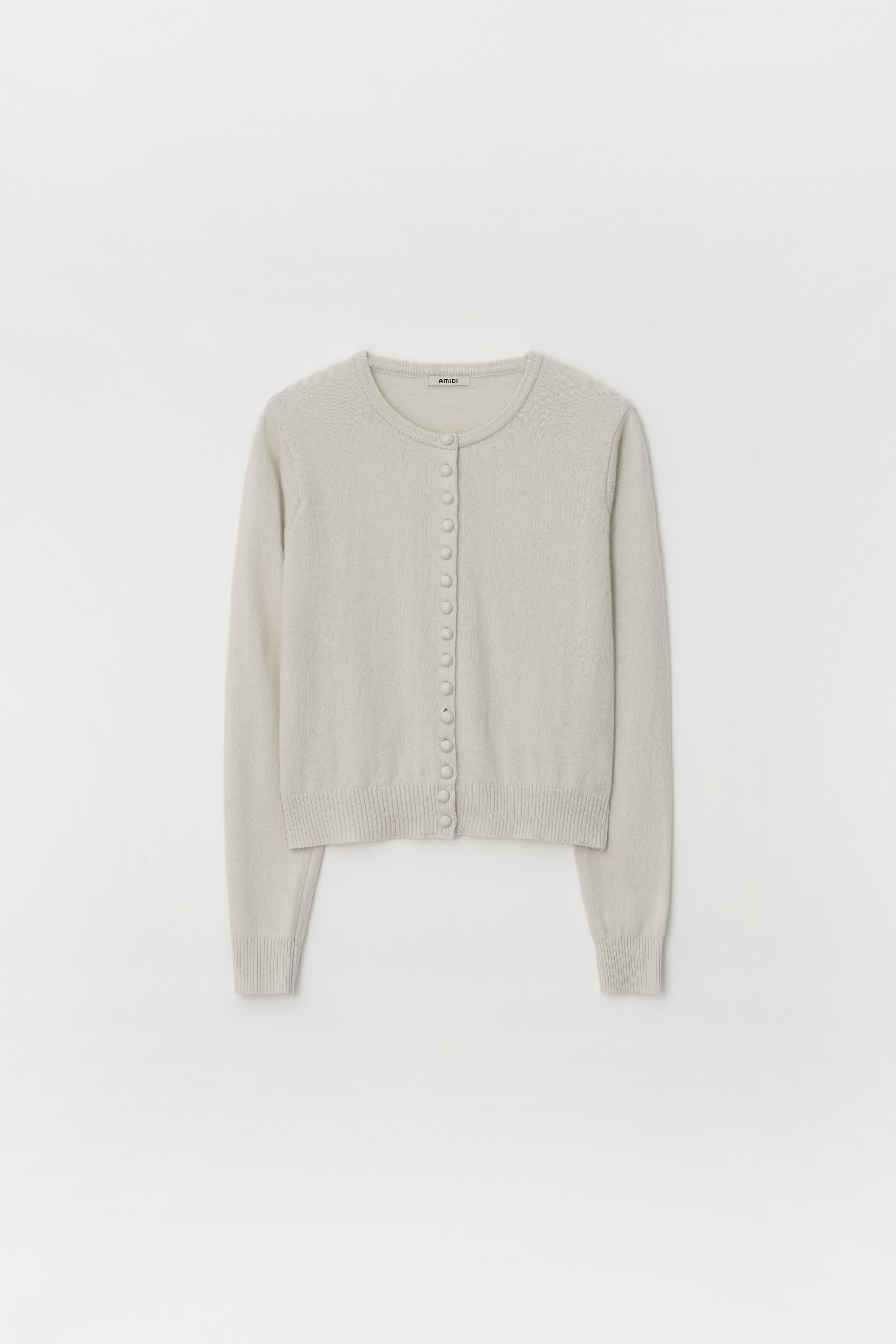MERINO CASHMERE BUTTON CARDIGAN_IVORY