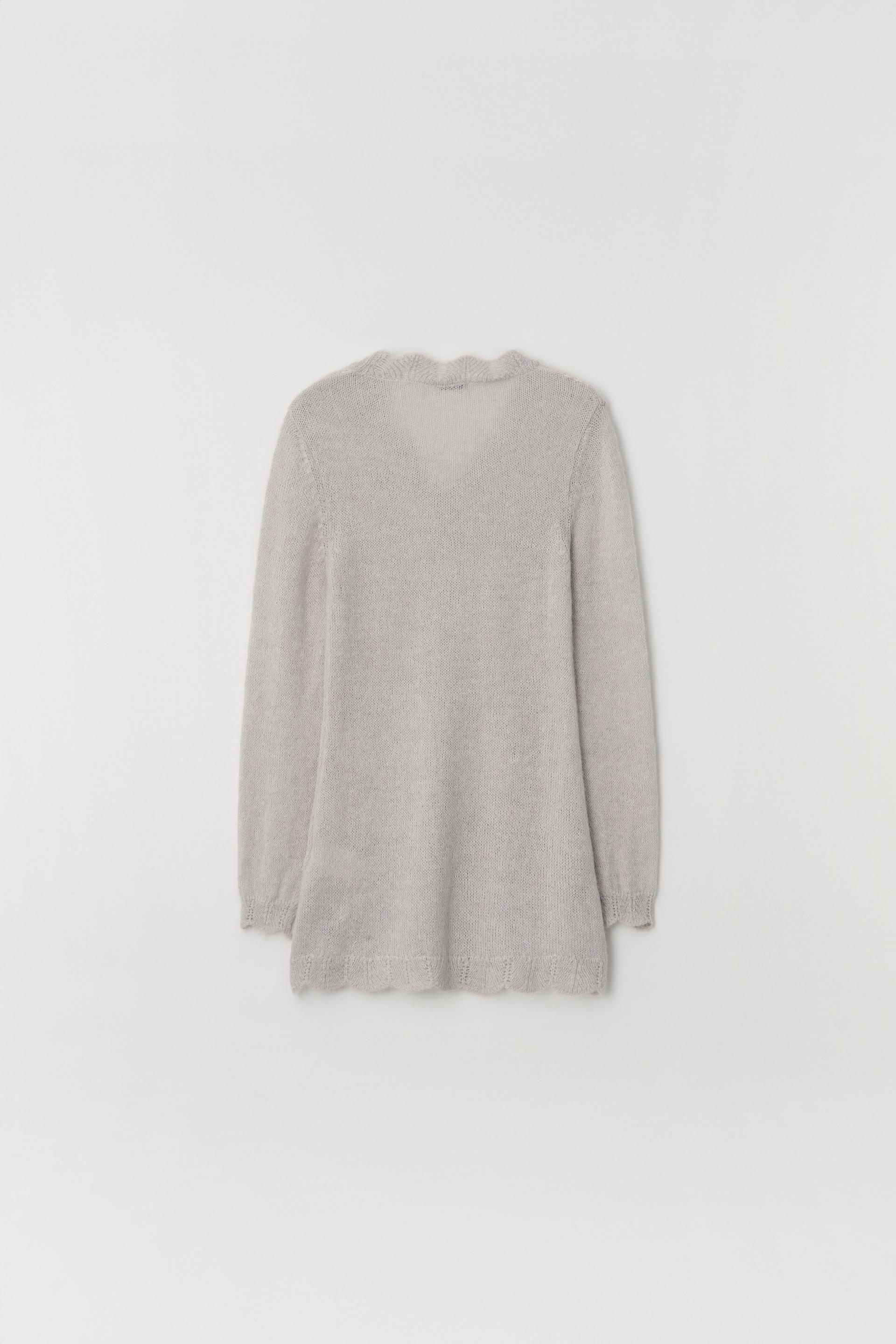 ALPACA LOOSE KNIT LONG CARDIGAN_LIGHT GRAY