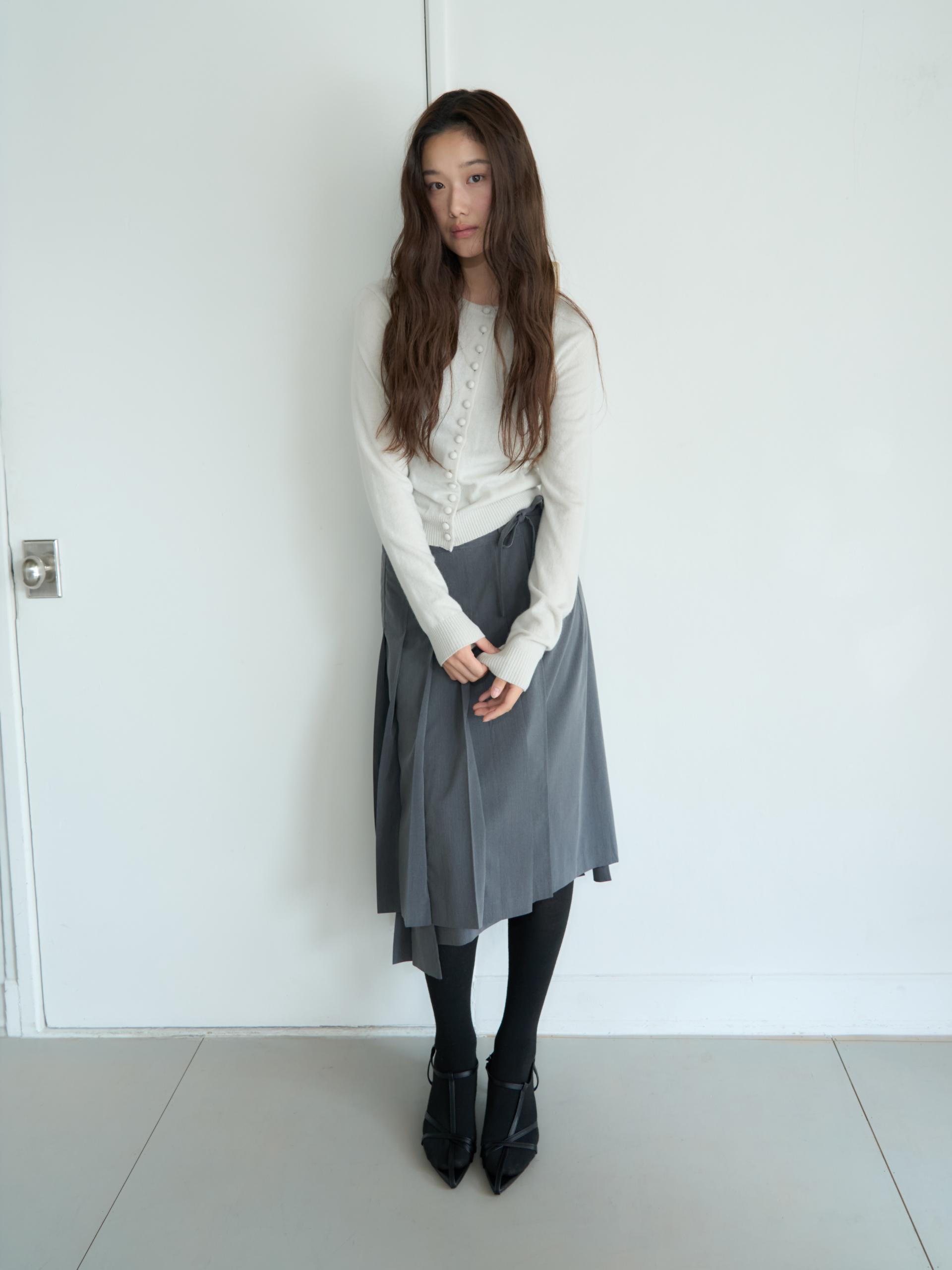 MERINO CASHMERE BUTTON CARDIGAN_IVORY