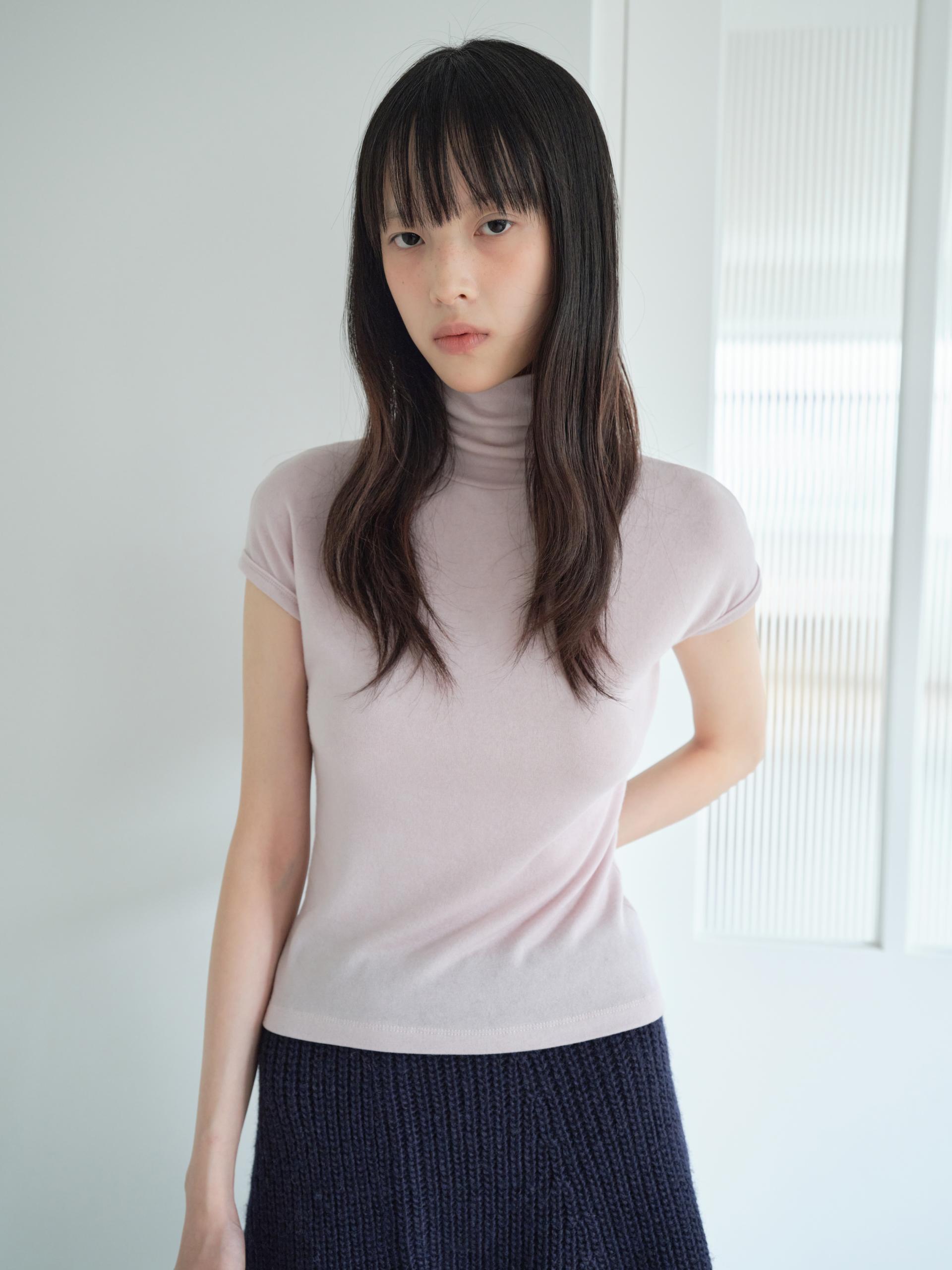 WOOL TURTLENECK TOP_PINK