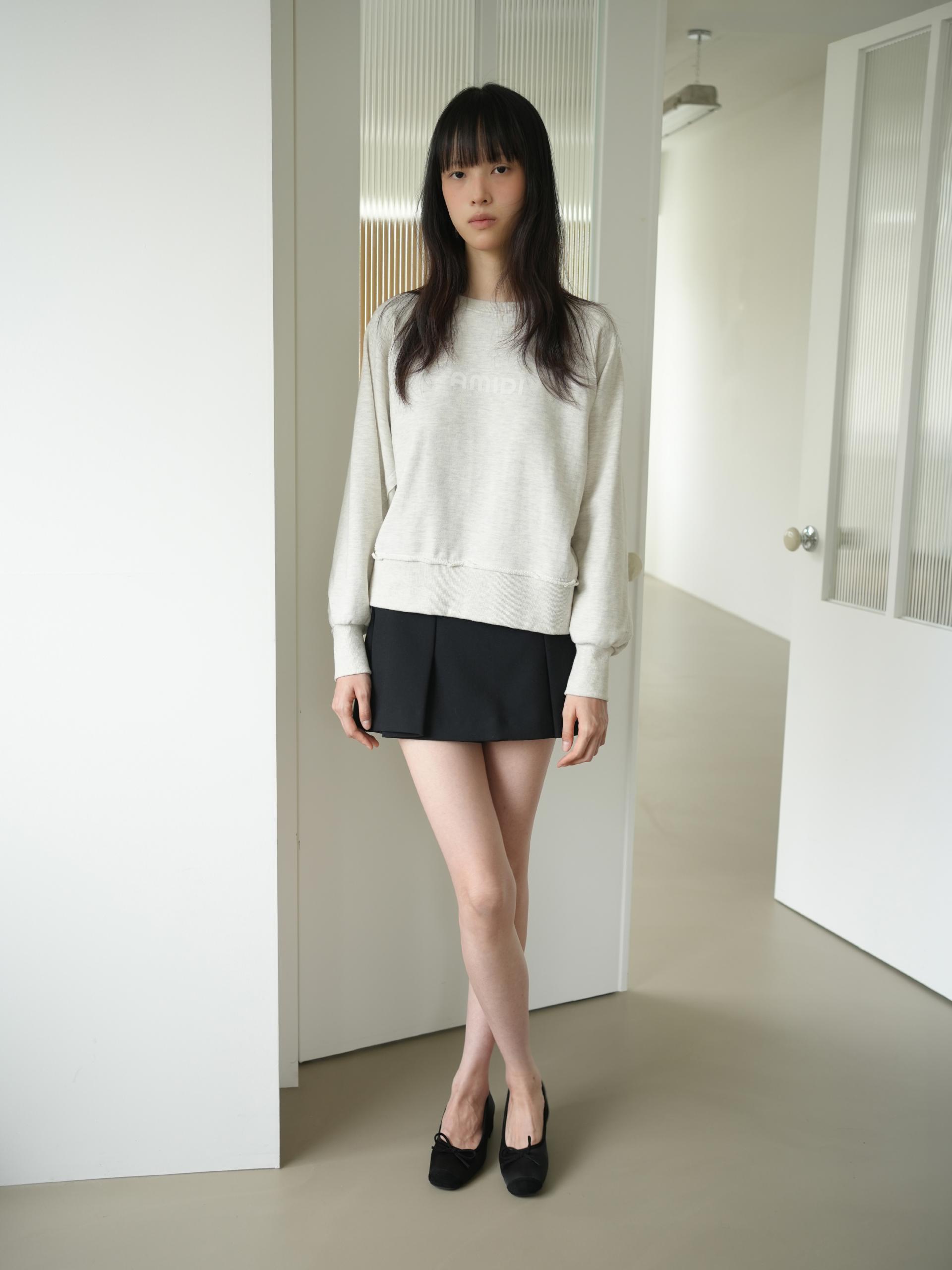 CUT-OFF SWEATSHIRT_MELANGE
