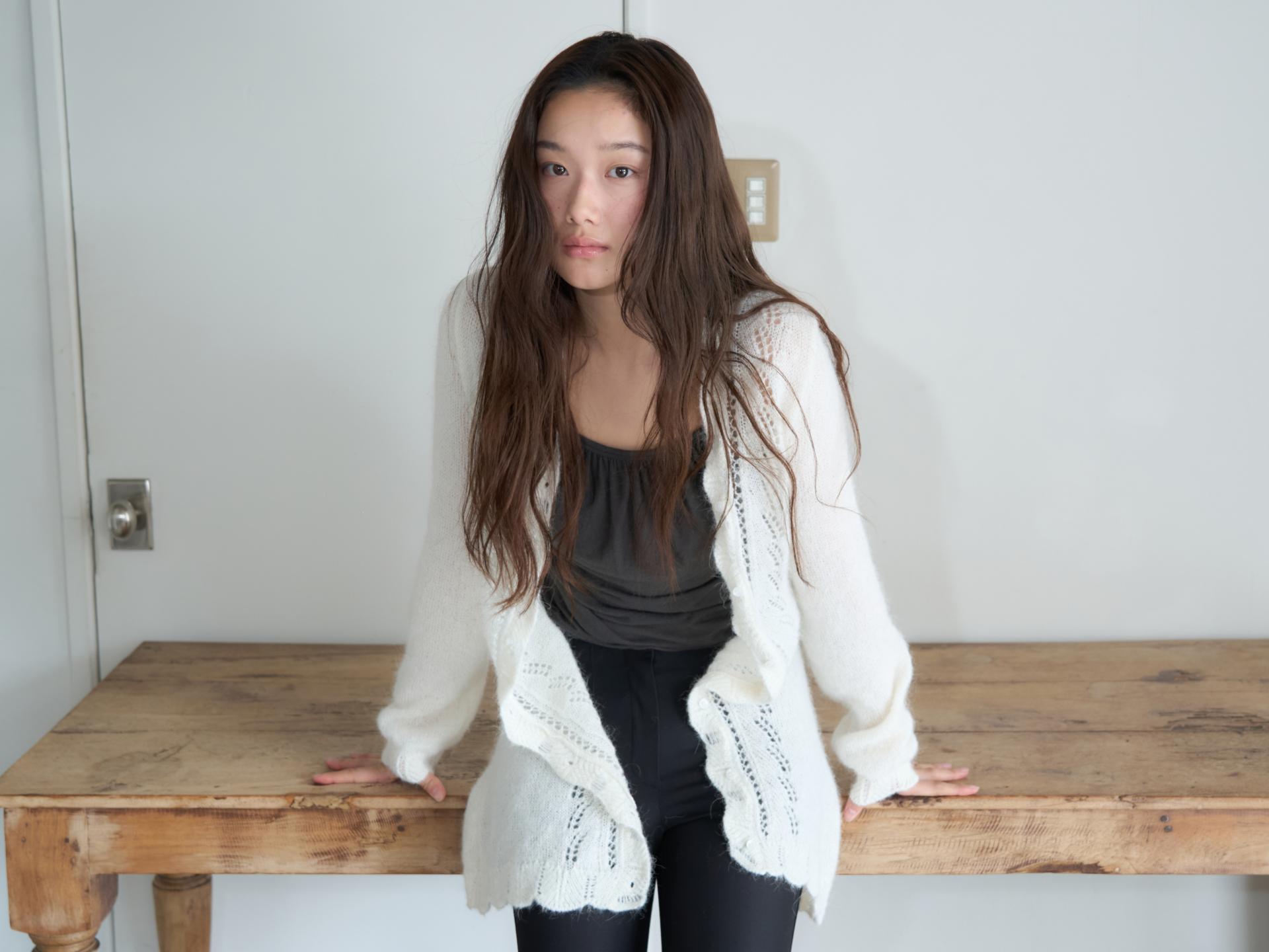 ALPACA LOOSE KNIT LONG CARDIGAN_IVORY