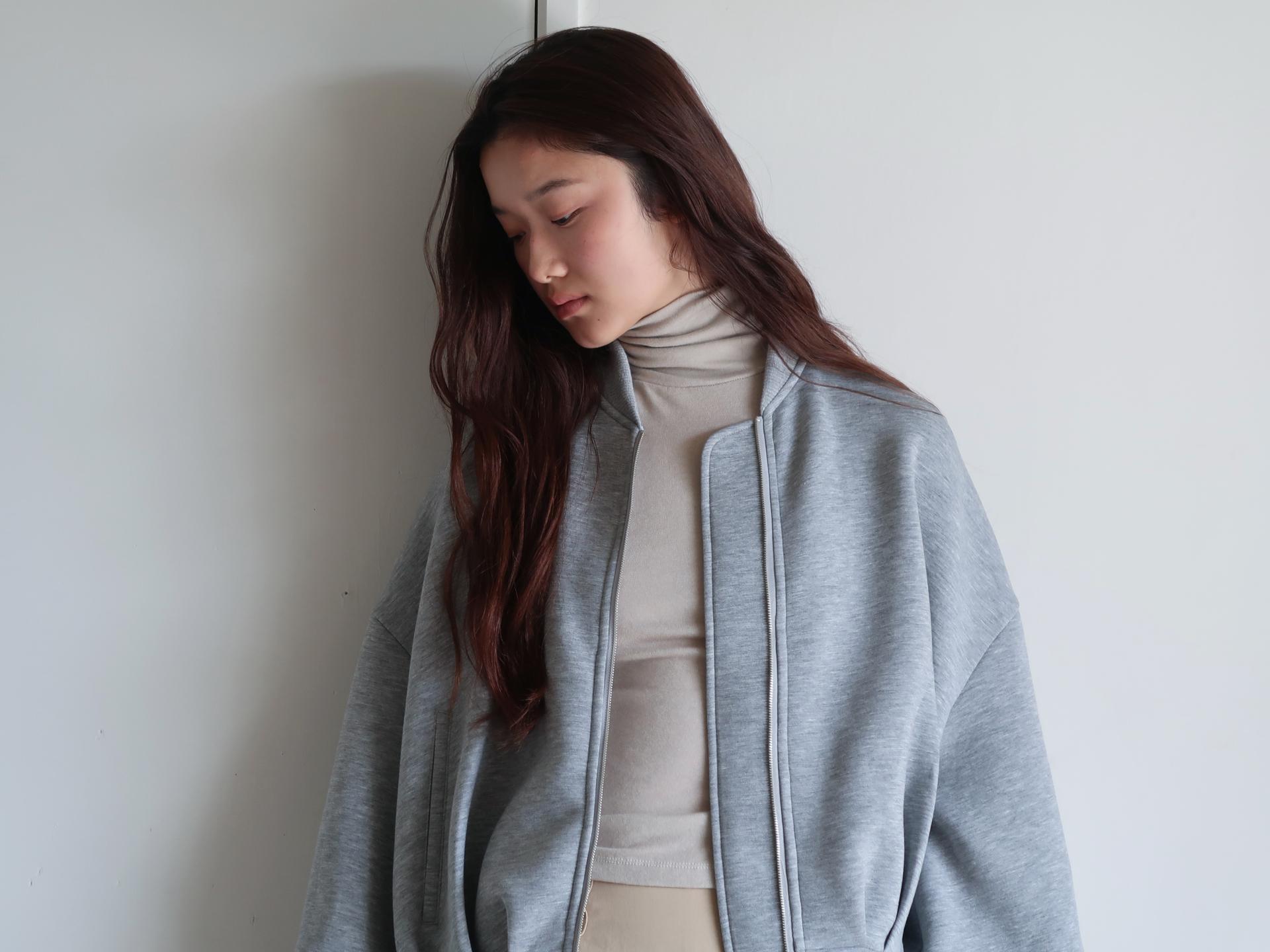 NEOPRENE PINTUCK JACKET_GRAY