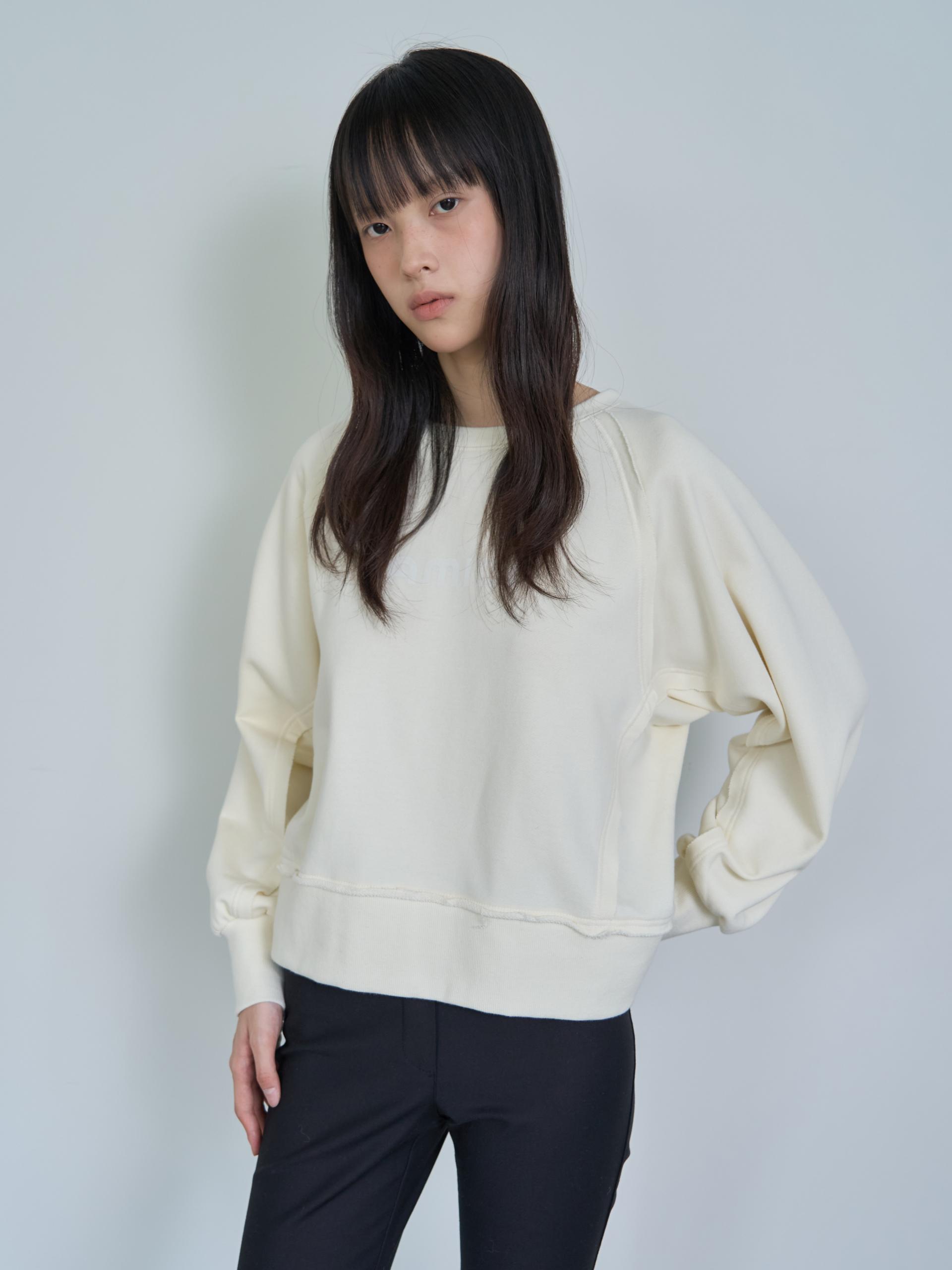 CUT-OFF SWEATSHIRT_BUTTER YELLOW
