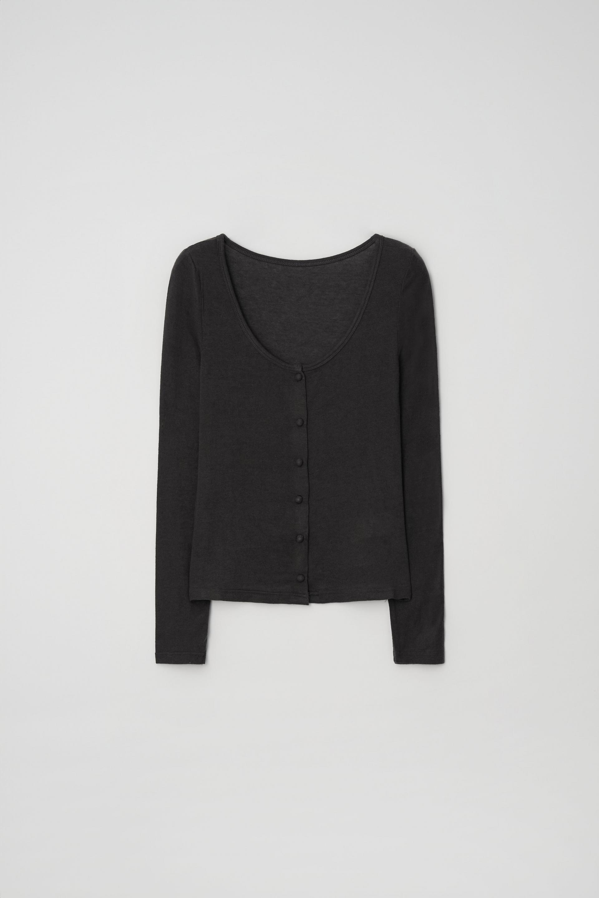 COZY SOFT CARDIGAN&TANK SET_CHARCOAL