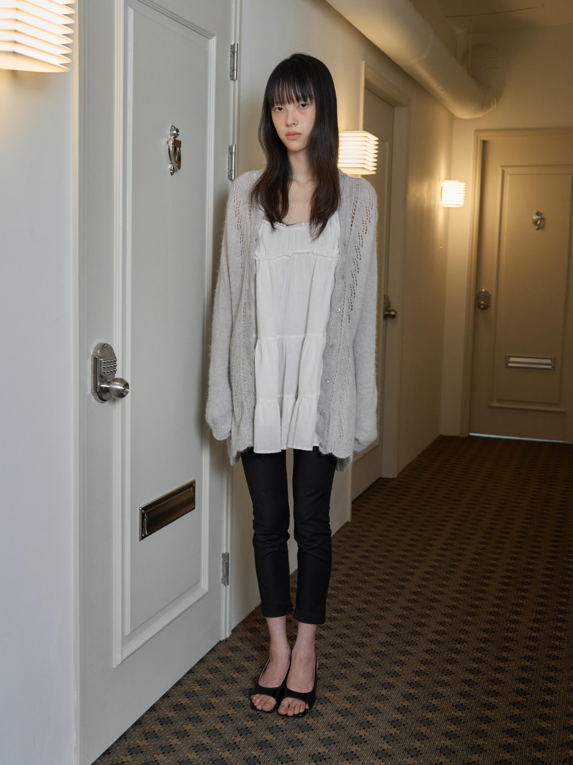 ALPACA LOOSE KNIT LONG CARDIGAN_LIGHT GRAY