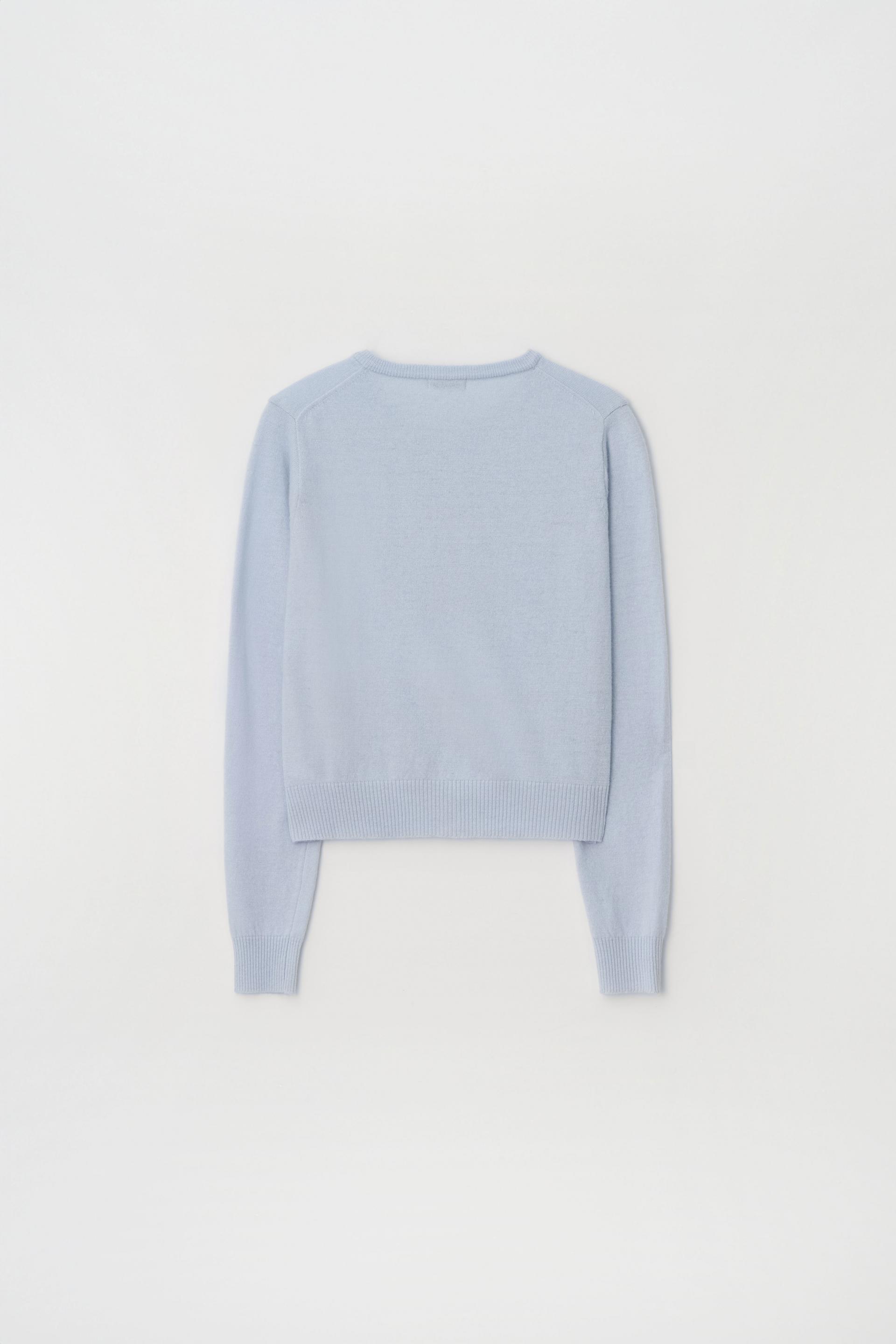 MERINO CASHMERE BUTTON CARDIGAN_BLUE