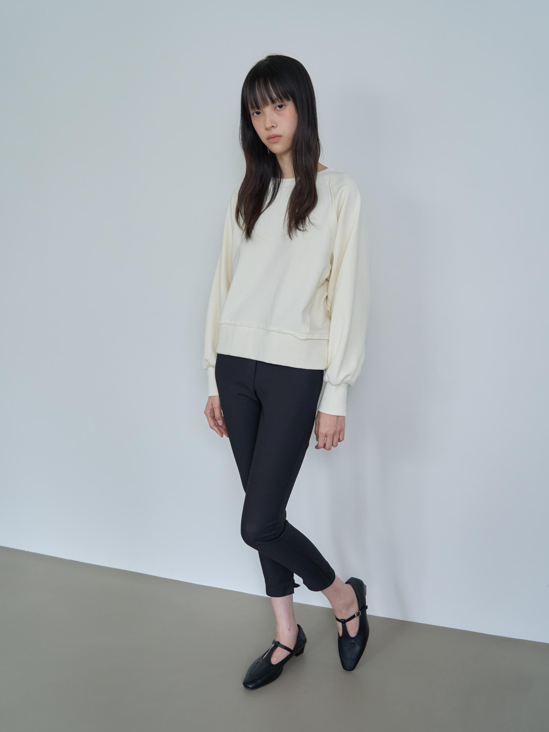 CUT-OFF SWEATSHIRT_BUTTER YELLOW