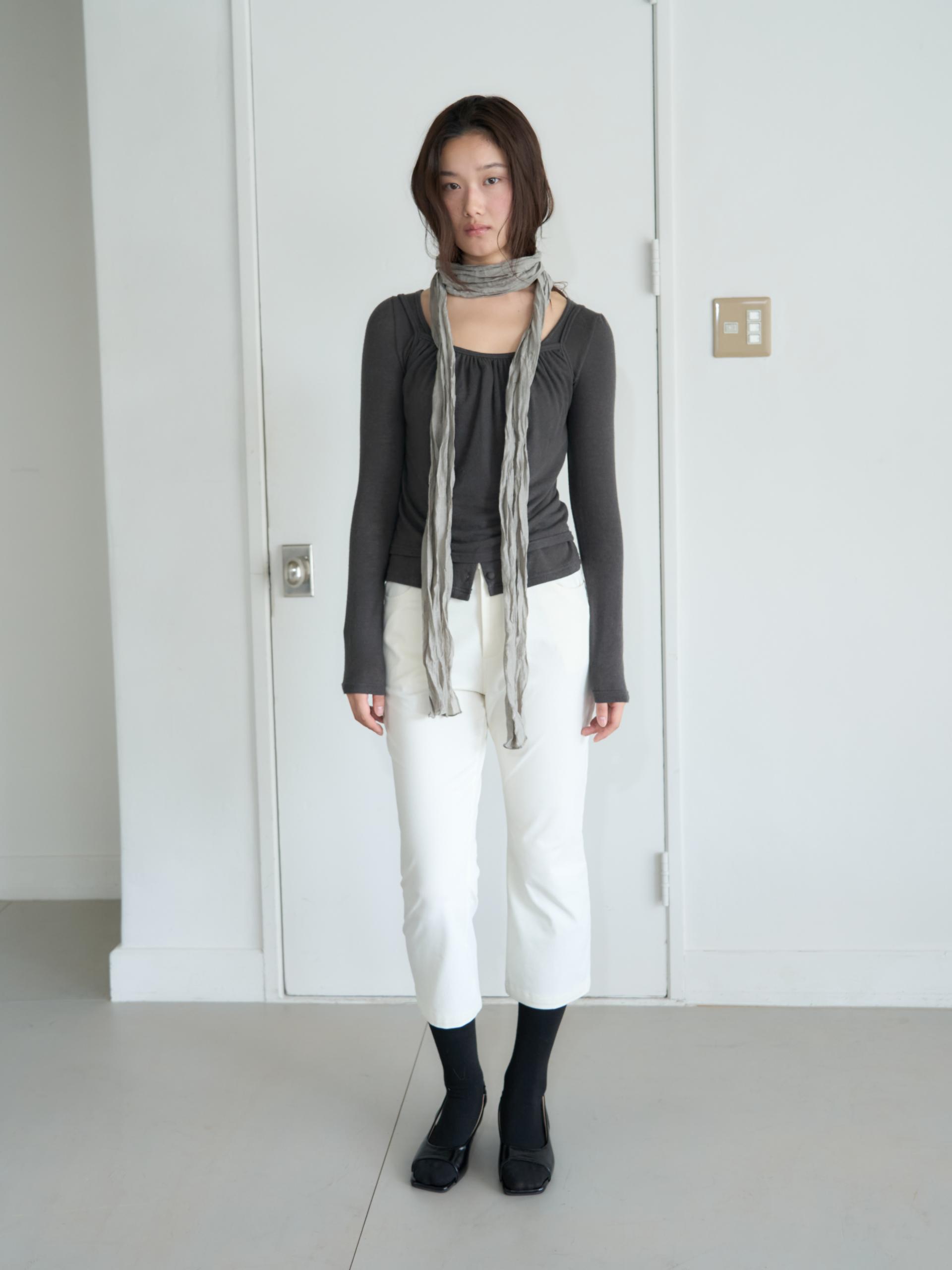 PEACHED CAPRI PANTS_IVORY