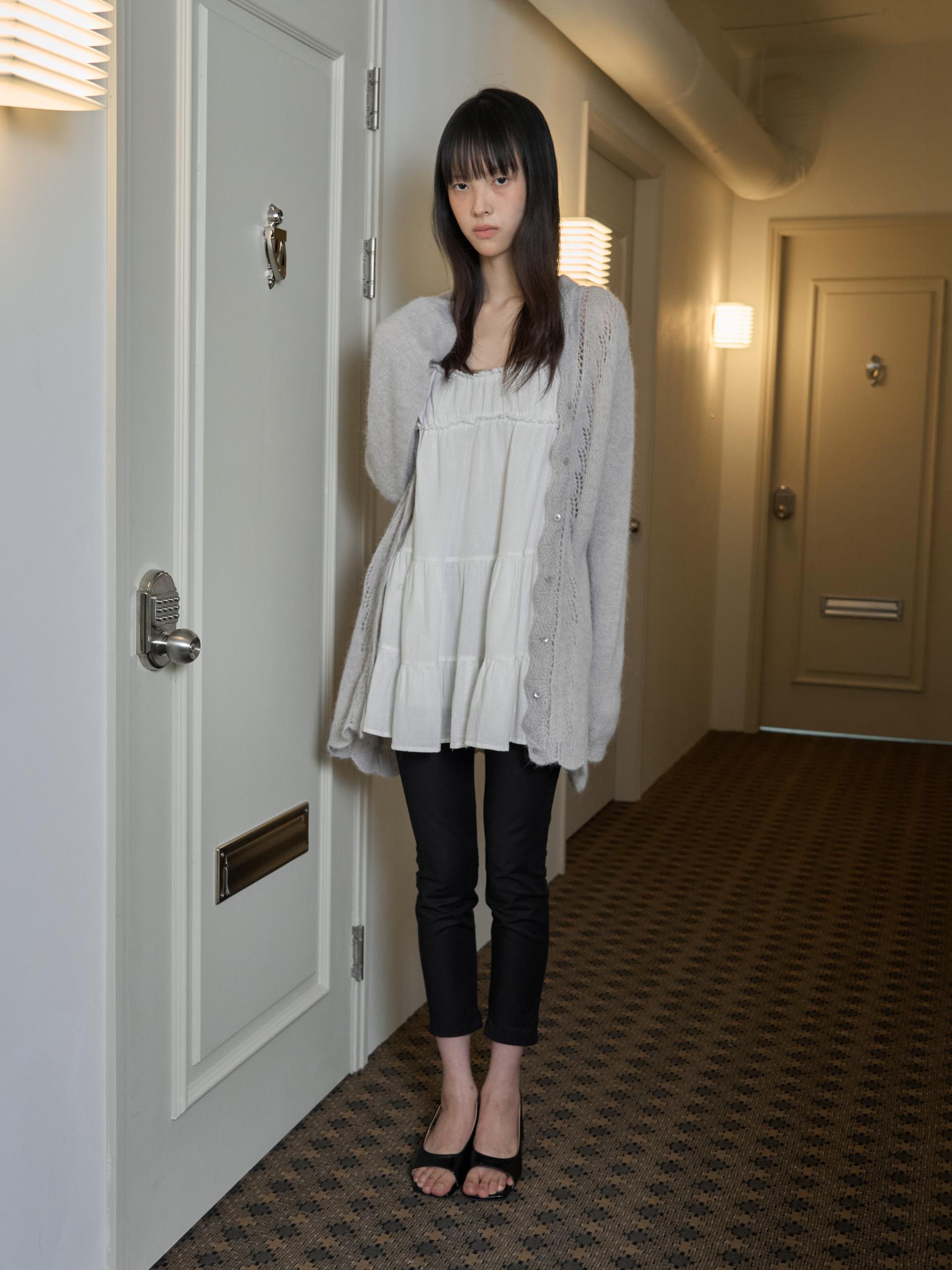 ALPACA LOOSE KNIT LONG CARDIGAN_LIGHT GRAY