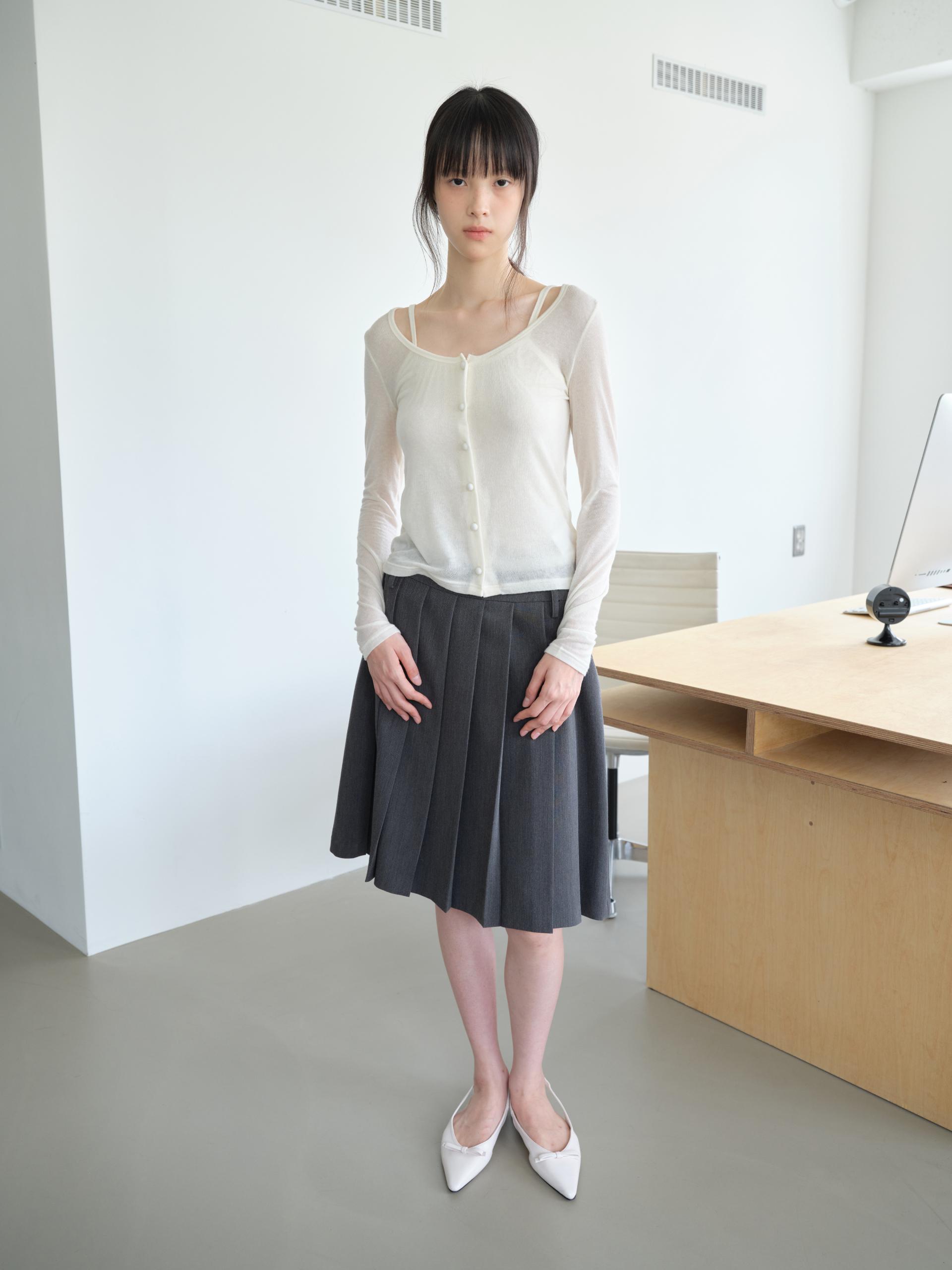 COZY SOFT CARDIGAN&TANK SET_CREAM