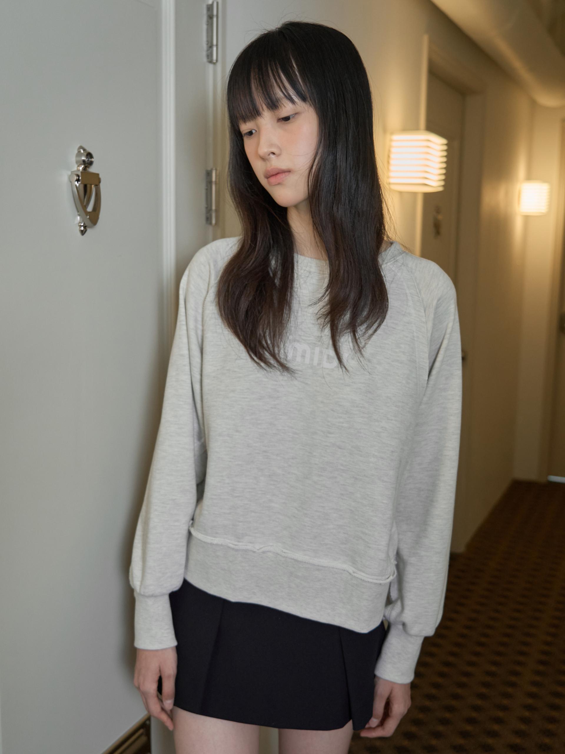 CUT-OFF SWEATSHIRT_MELANGE