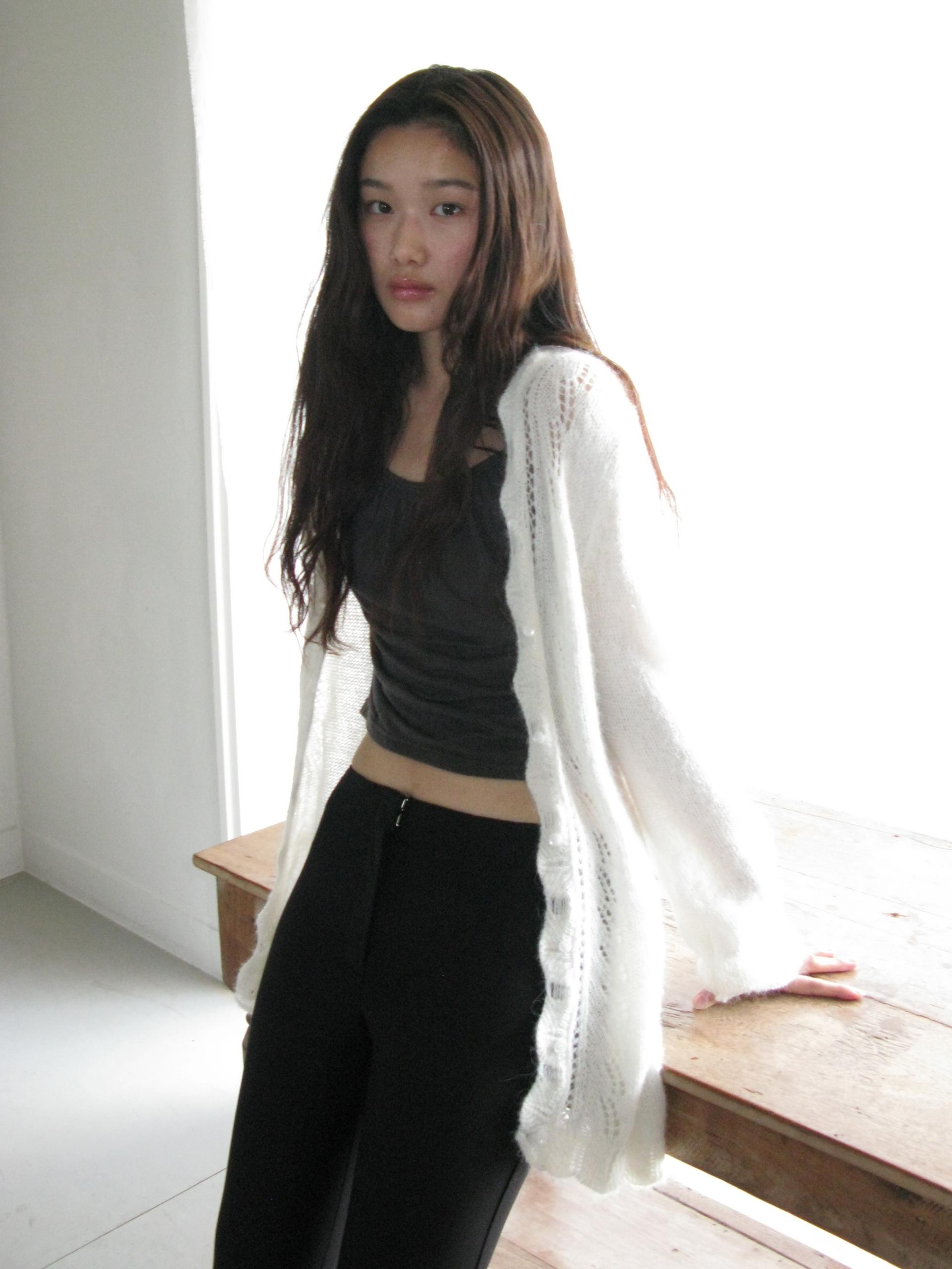 ALPACA LOOSE KNIT LONG CARDIGAN_IVORY