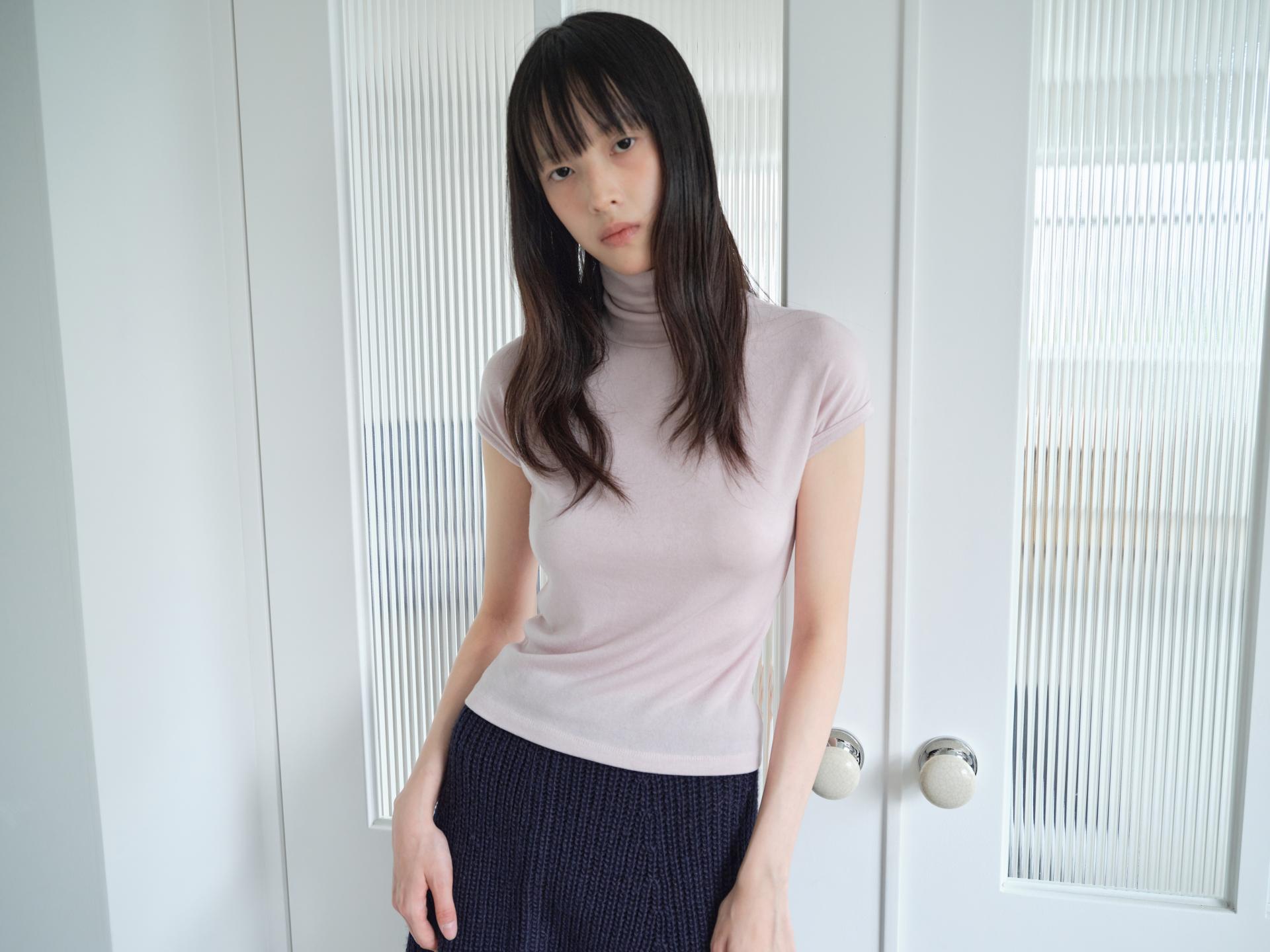 WOOL TURTLENECK TOP_PINK