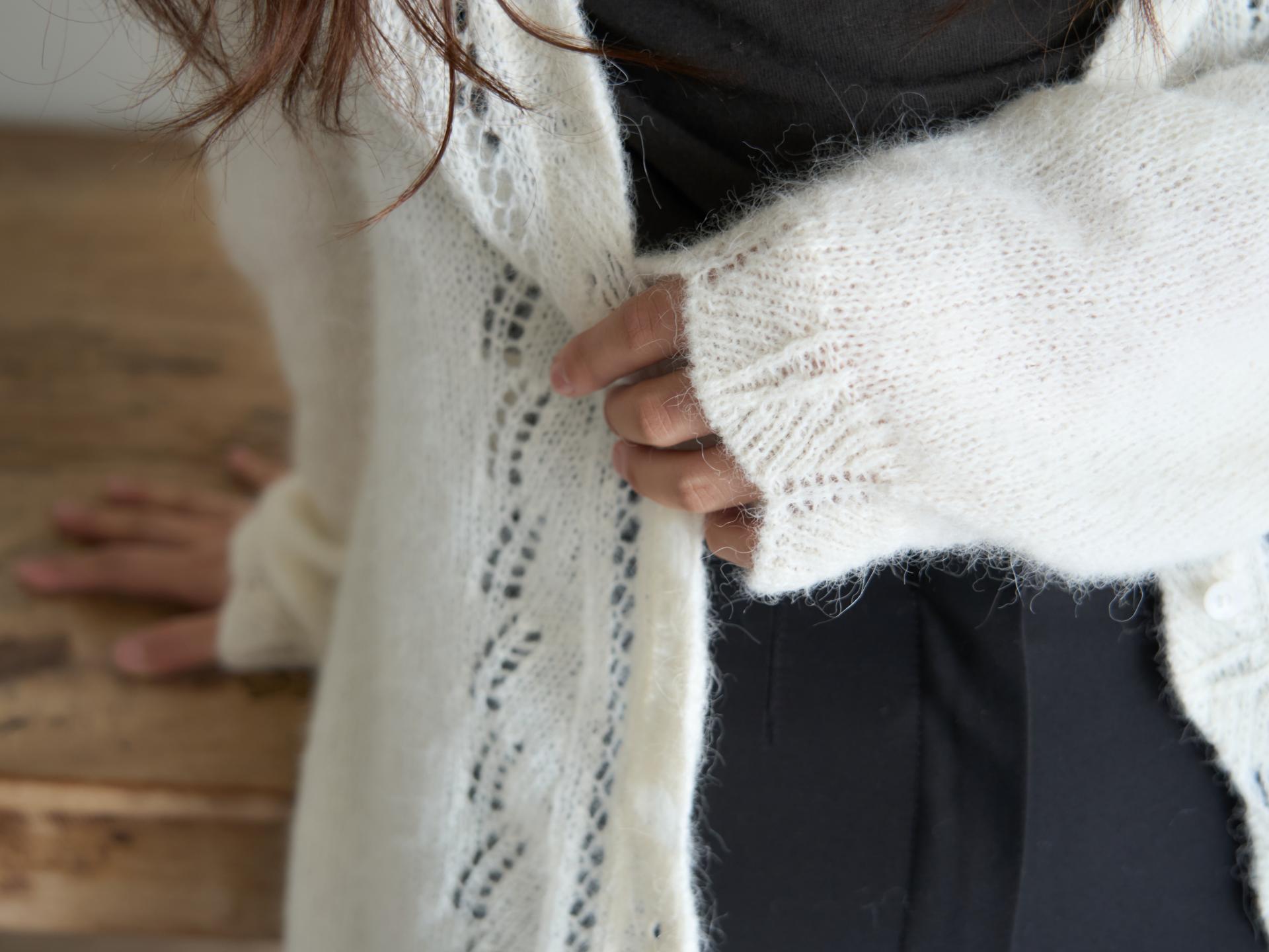 ALPACA LOOSE KNIT LONG CARDIGAN_IVORY
