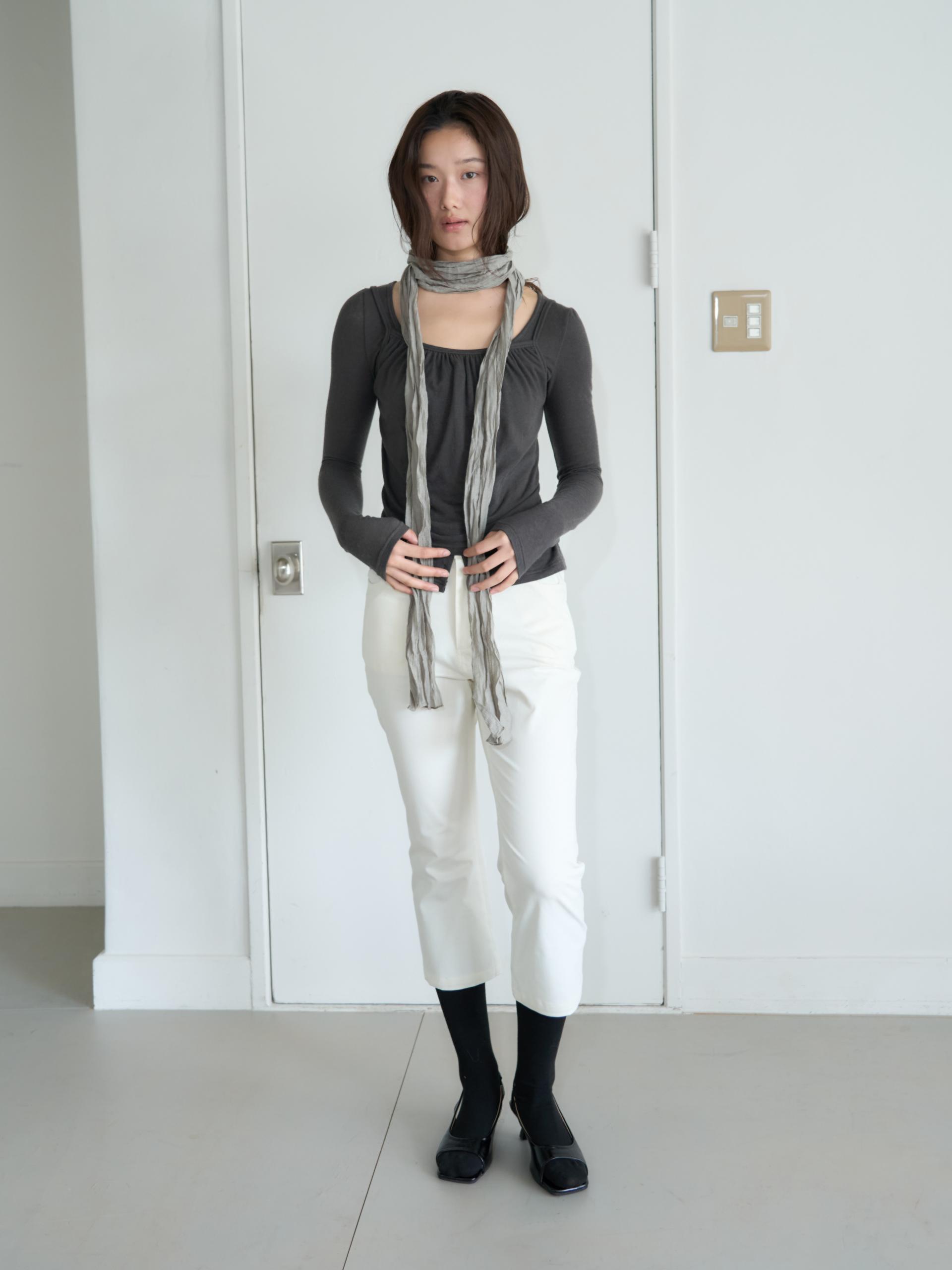 PEACHED CAPRI PANTS_IVORY