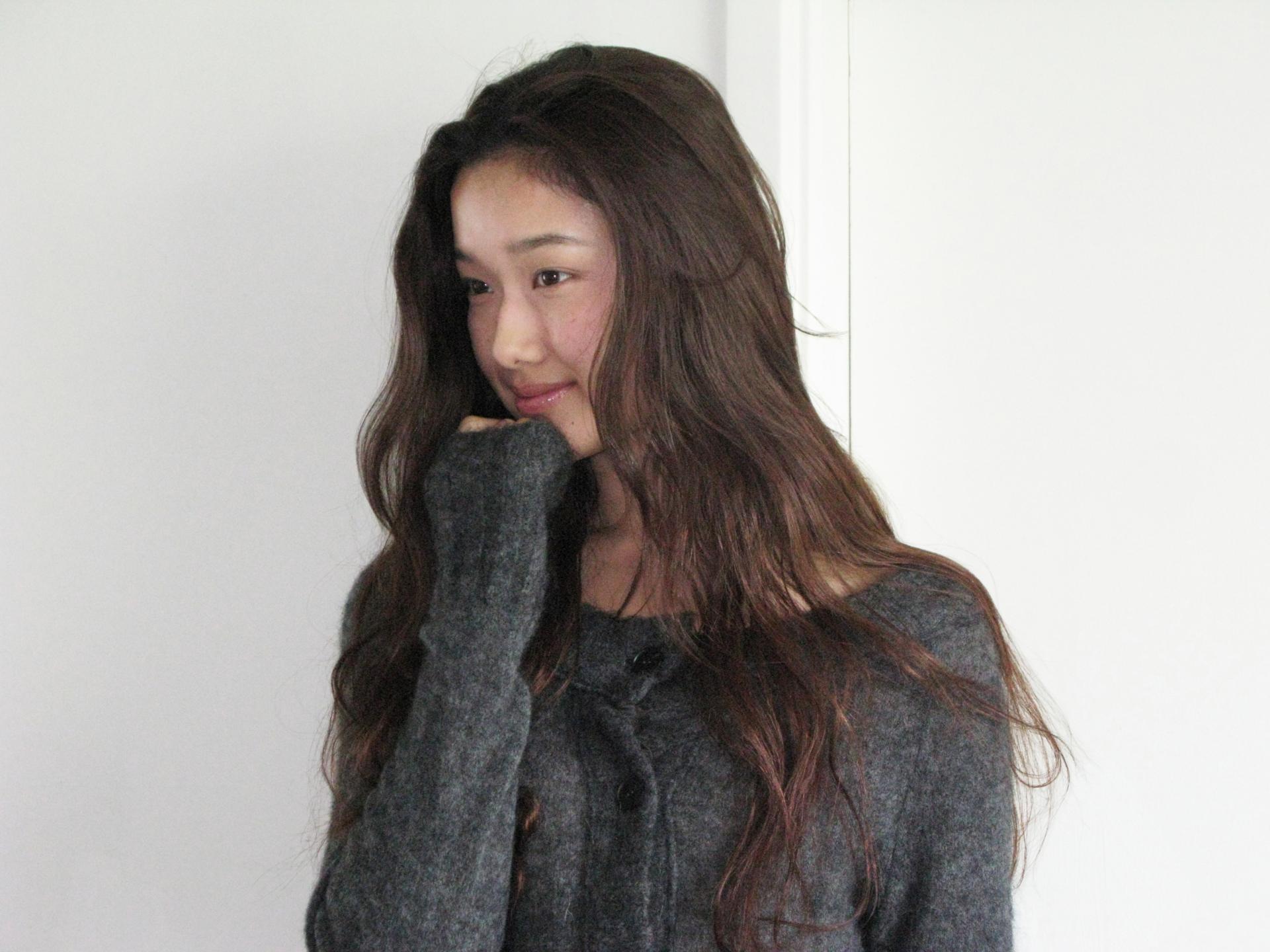 MERINO WOOL ALPACA OFF-SHOULDER CARDIGAN_CHARCOAL