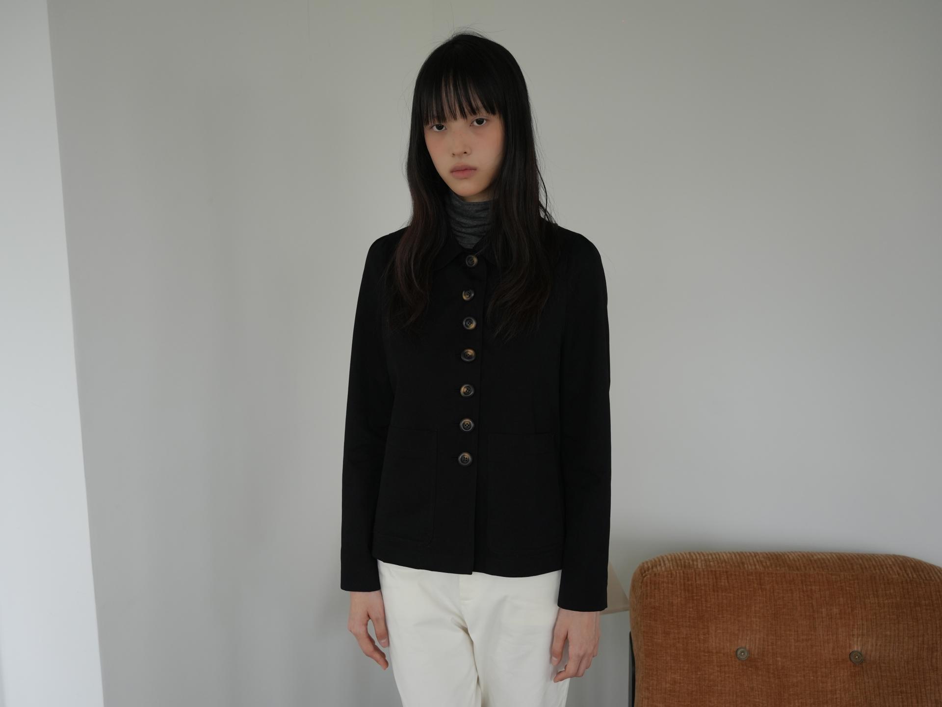 BUTTON DETAIL LOVELY JACKET_BLACK