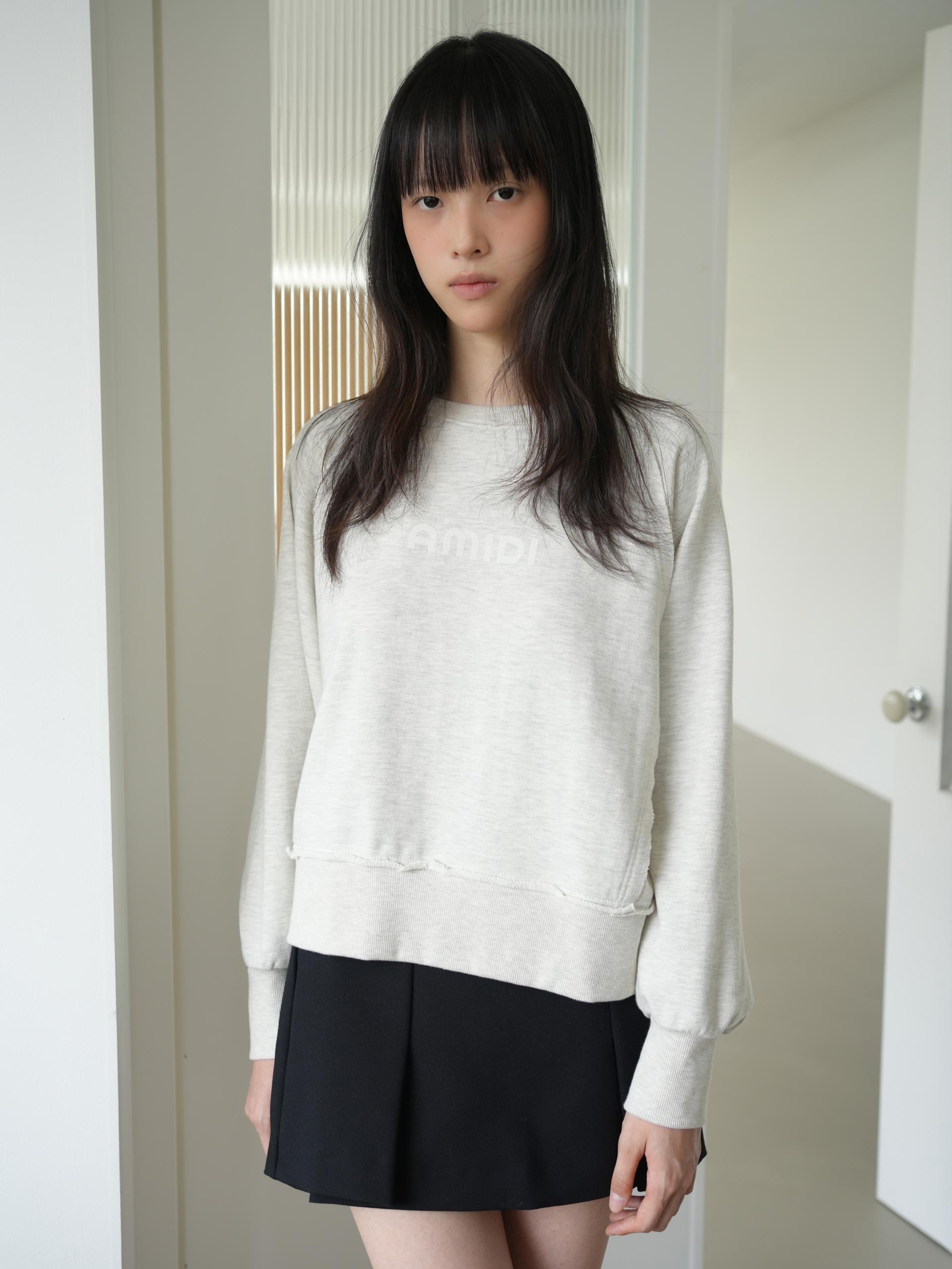 CUT-OFF SWEATSHIRT_MELANGE