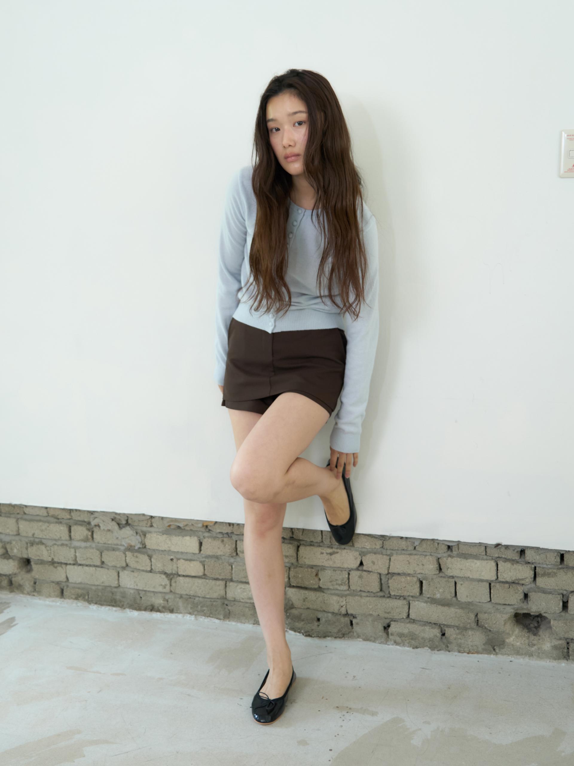 MERINO CASHMERE BUTTON CARDIGAN_BLUE