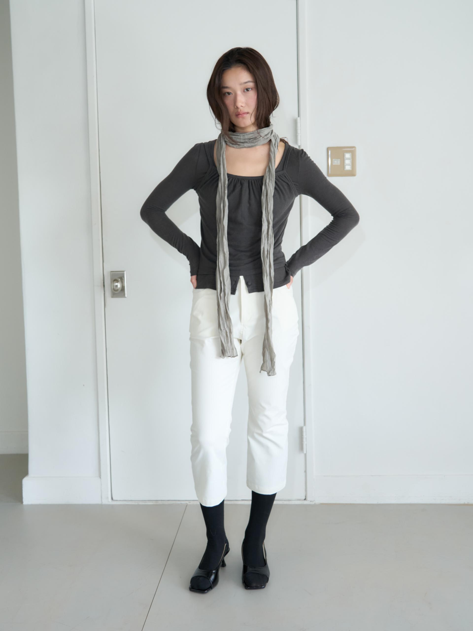 PEACHED CAPRI PANTS_IVORY