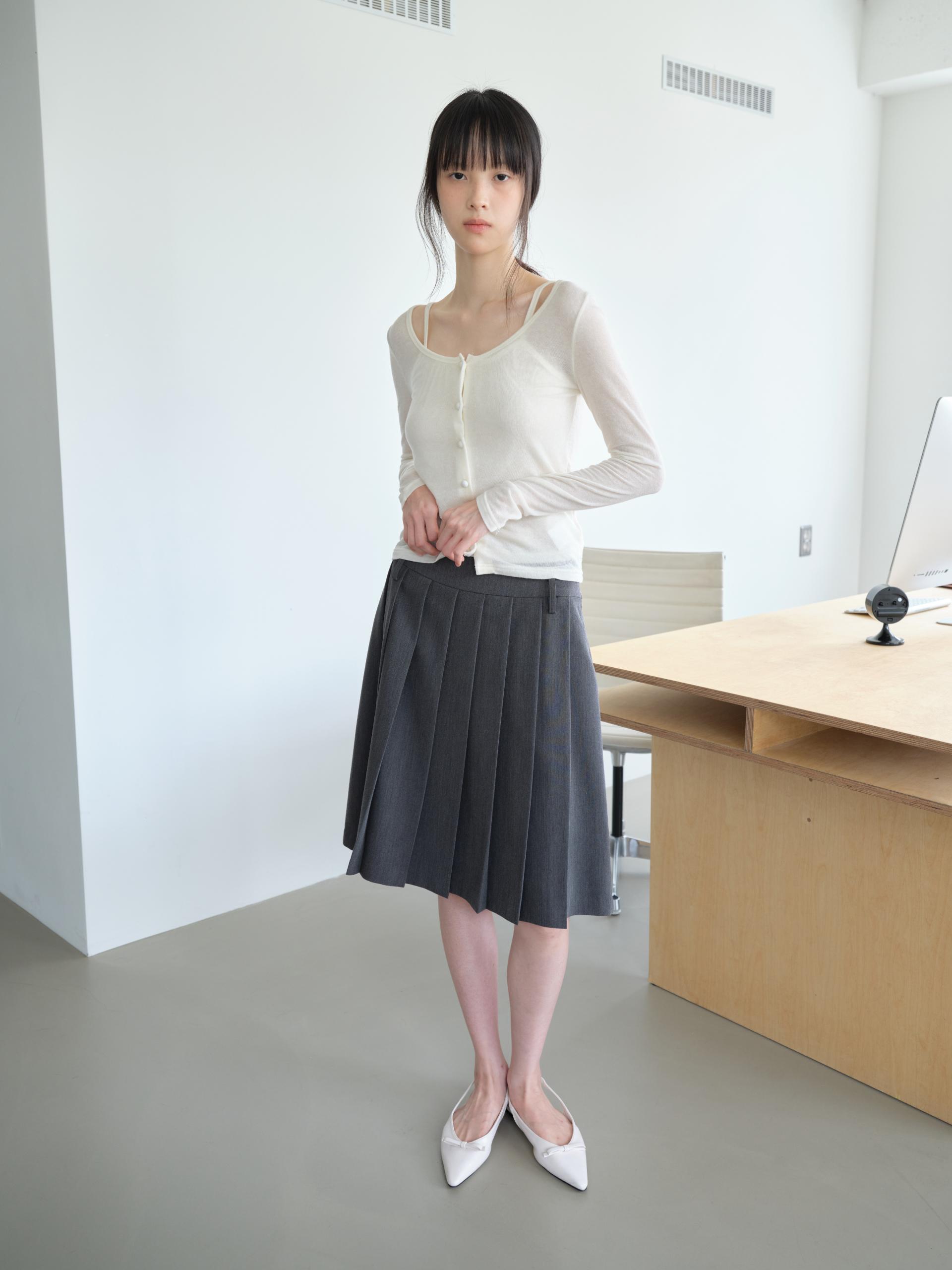COZY SOFT CARDIGAN&TANK SET_CREAM
