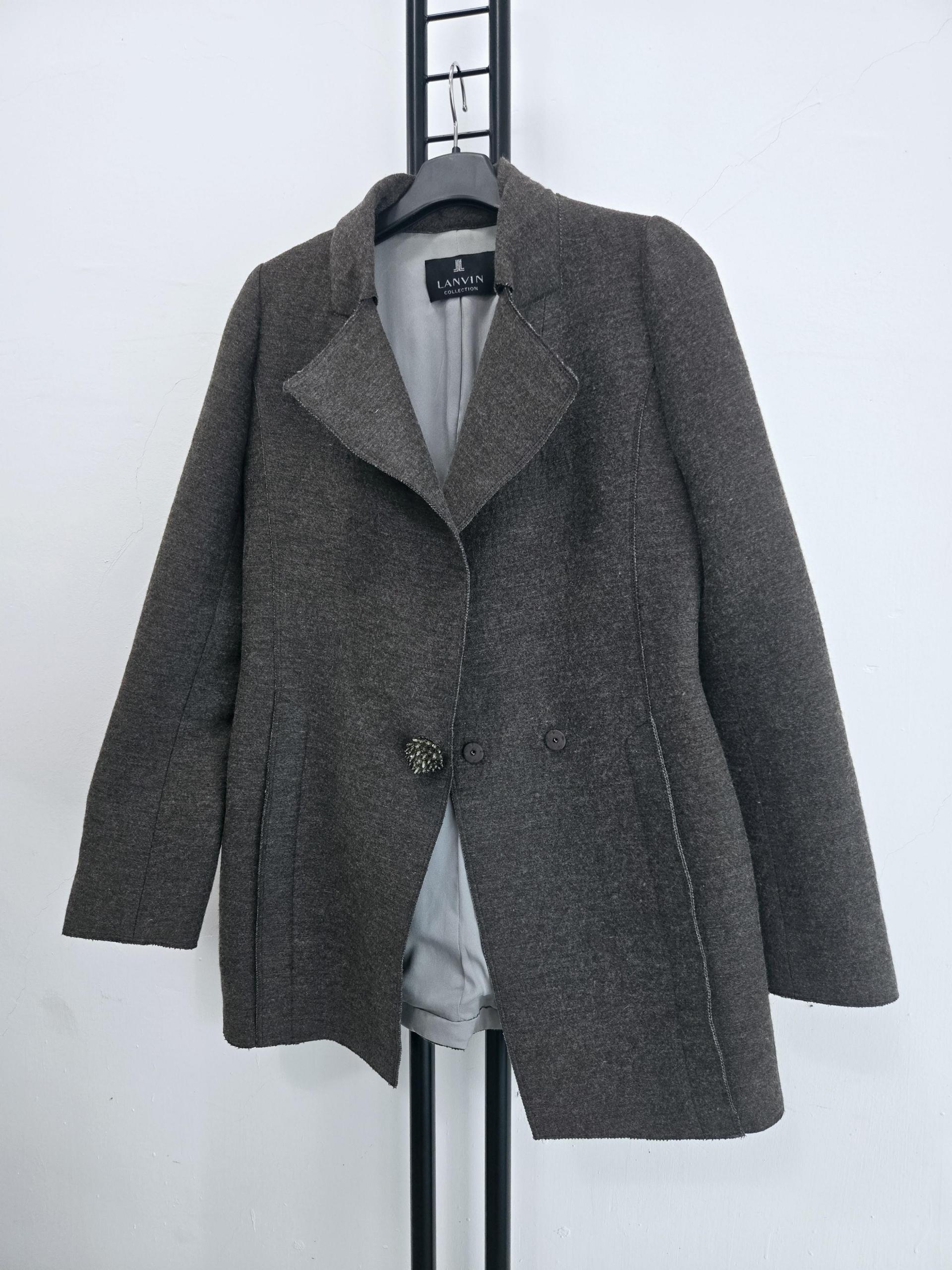 정품 랑방 컬렉션 LANVIN 모 70% 브라운 자켓