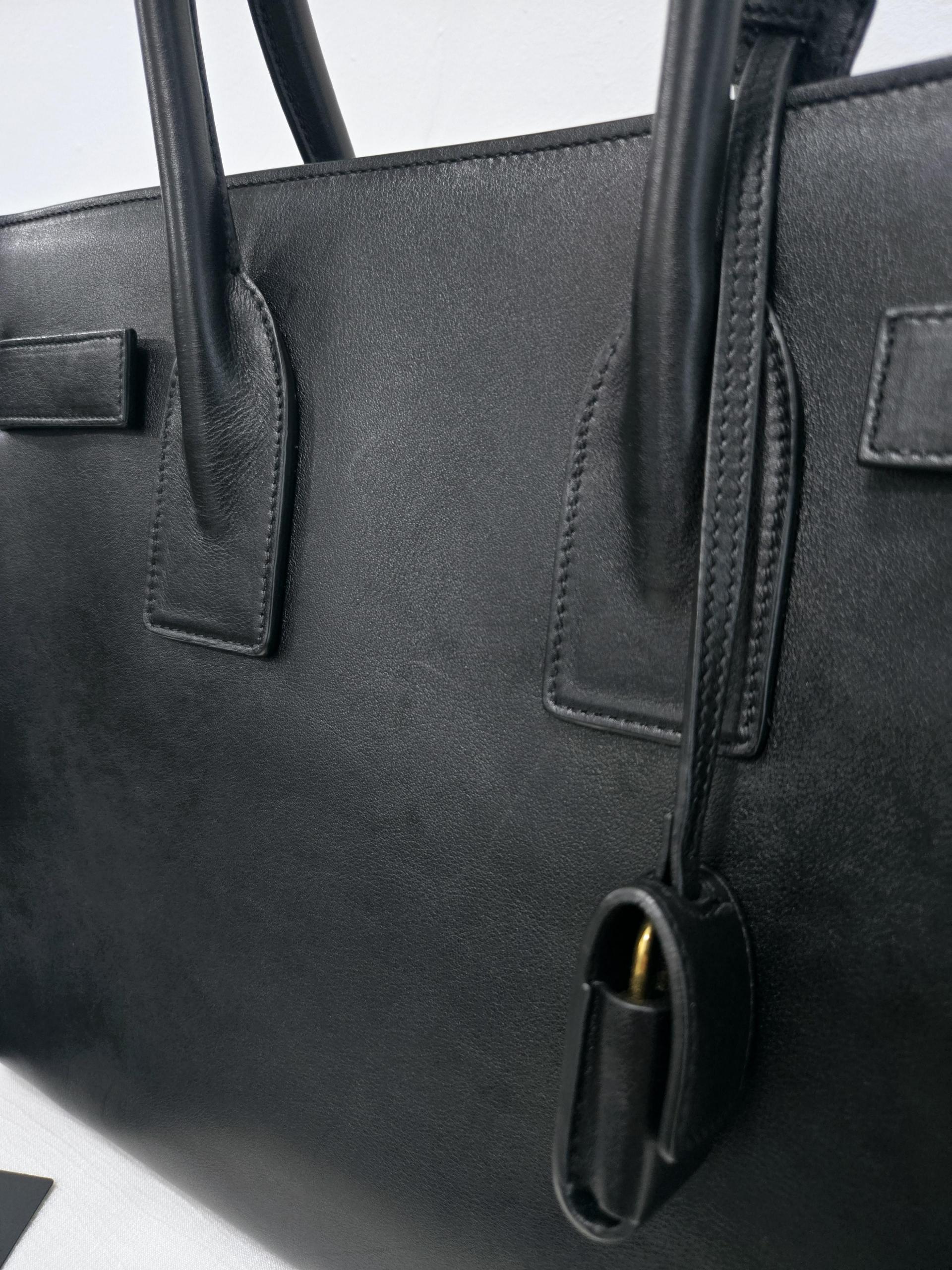 정품 생로랑 SAINT LAURENT 삭 드쥬르 블랙 토트백 숄더백