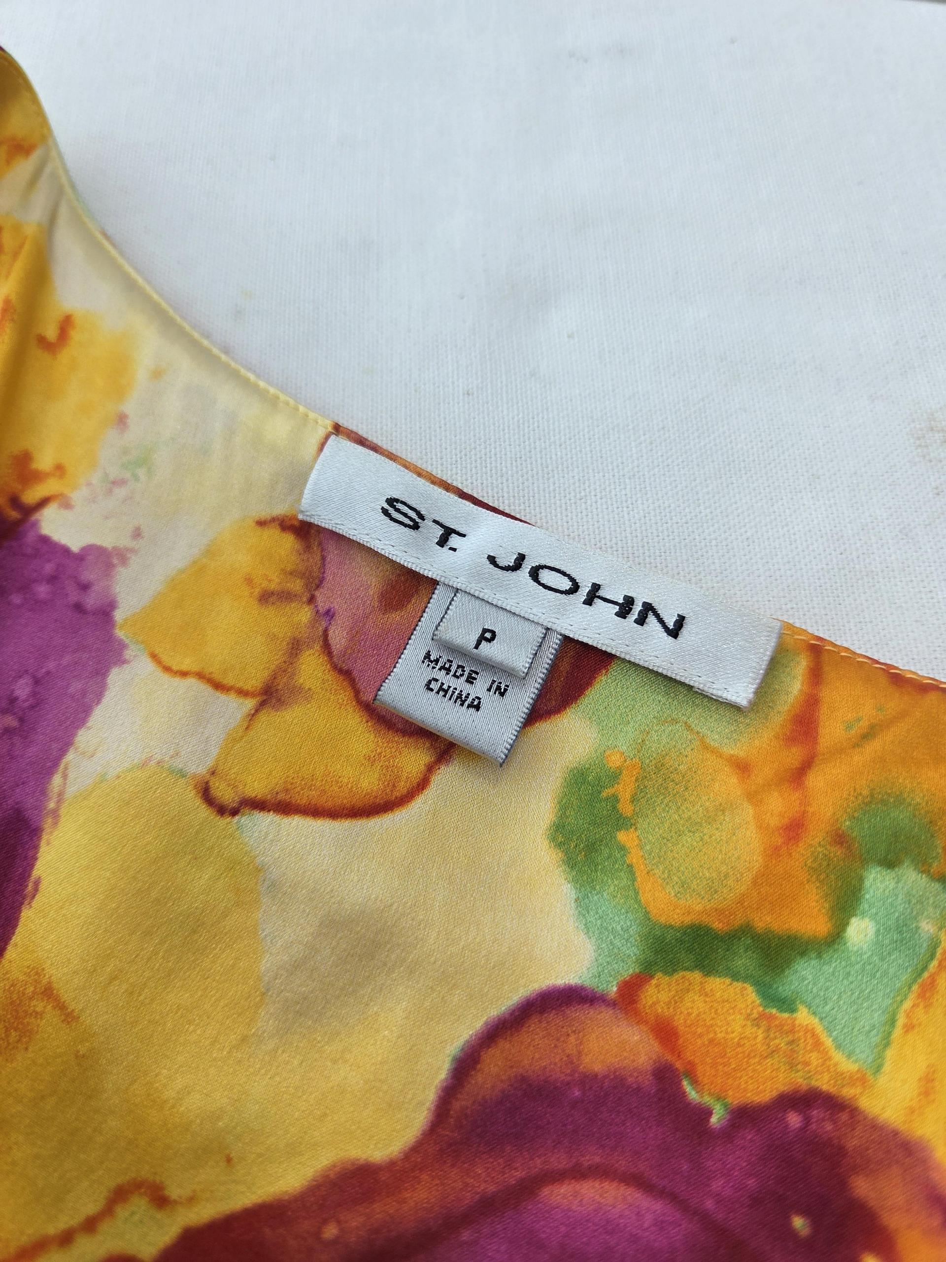 신세계정품)) 센존 ST.JOHN 플라워 실크 블라우스