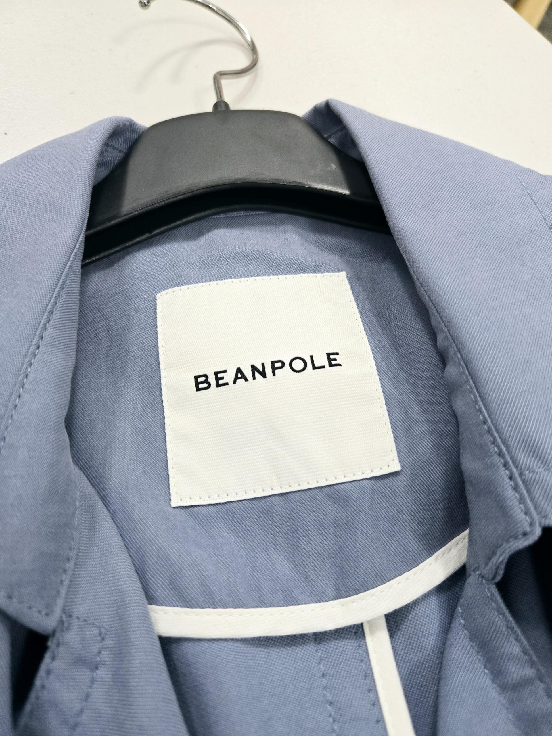 정품 빈폴 BEANPOLE 블루 트렌치코트
