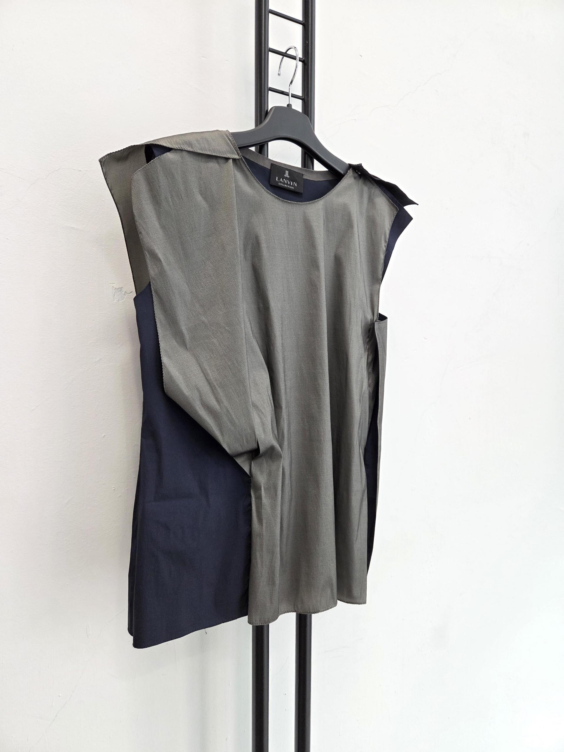 정품 랑방 LANVIN 언발란스 블라우스