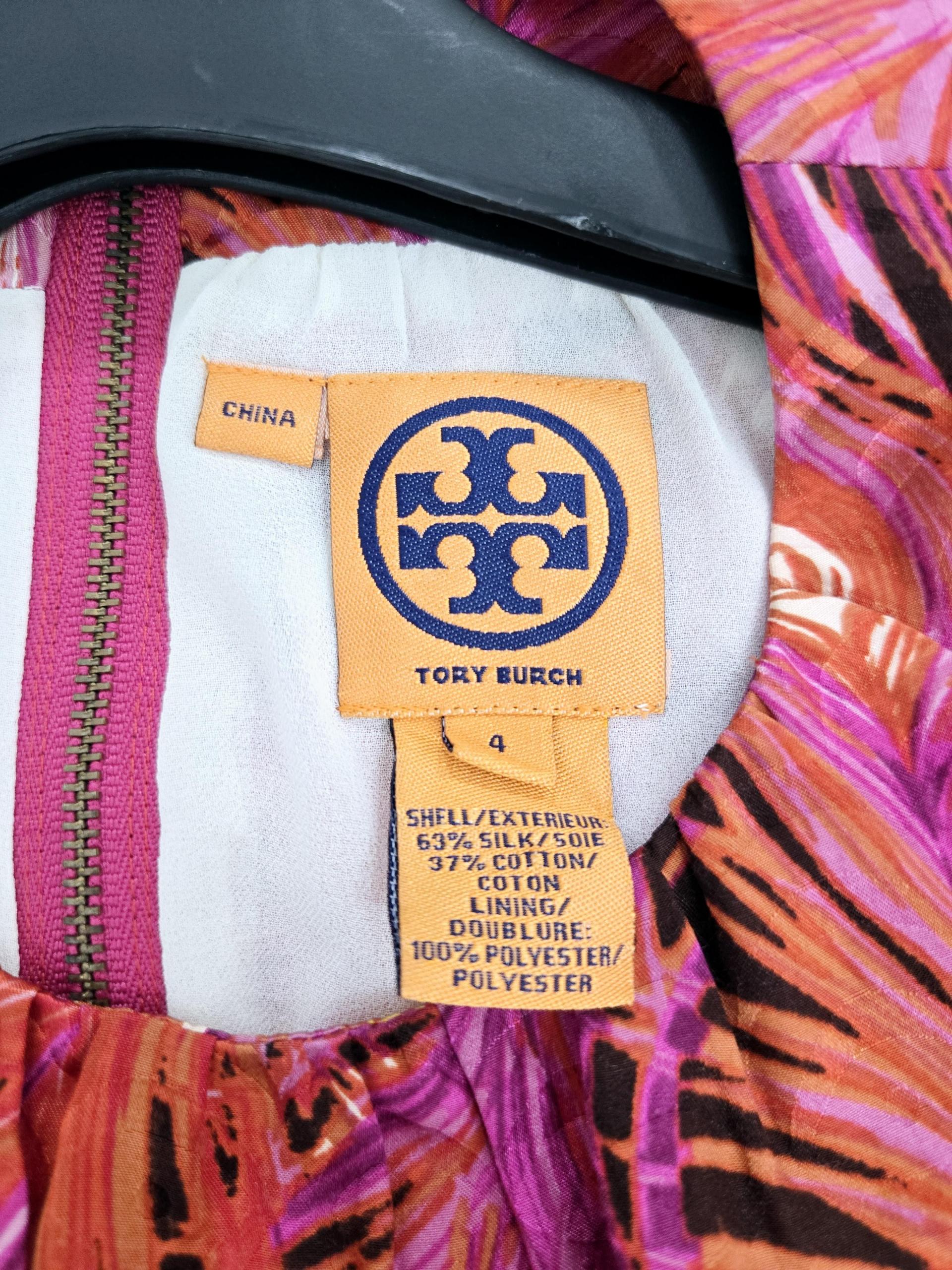 정품 토리버치 TORY BURCH 나염 민소매 블라우스