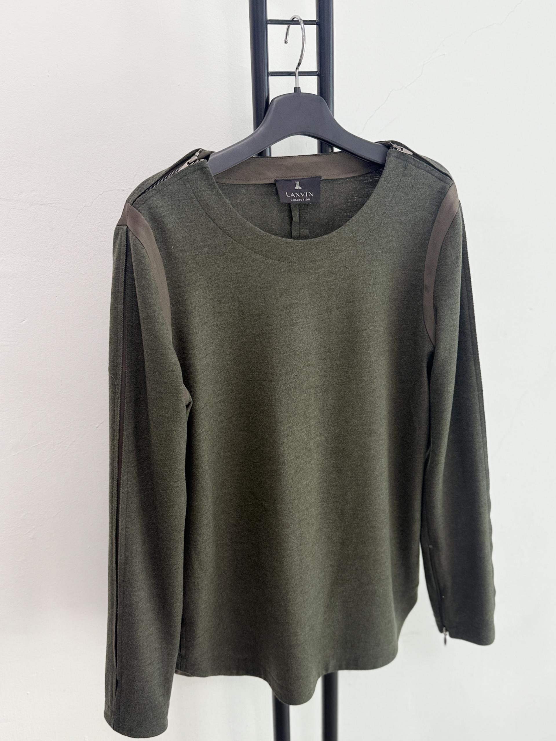 정품 랑방 LANVIN 그린 배색티