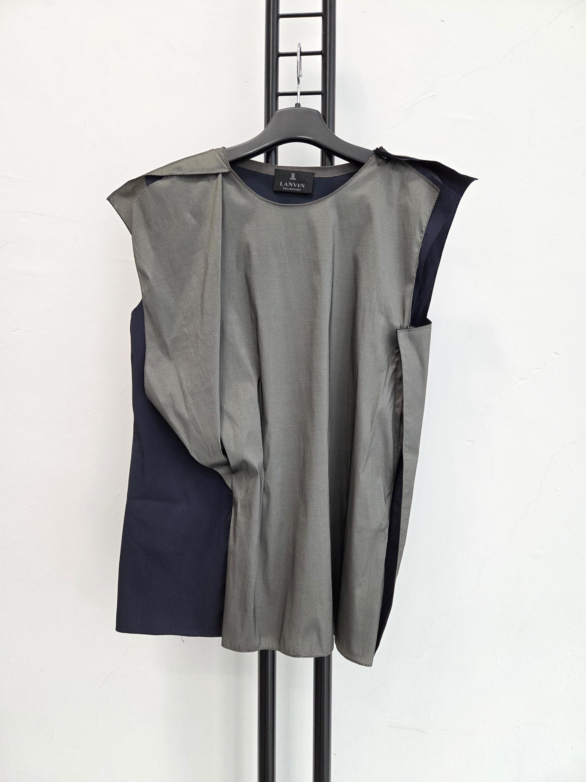 정품 랑방 LANVIN 언발란스 블라우스