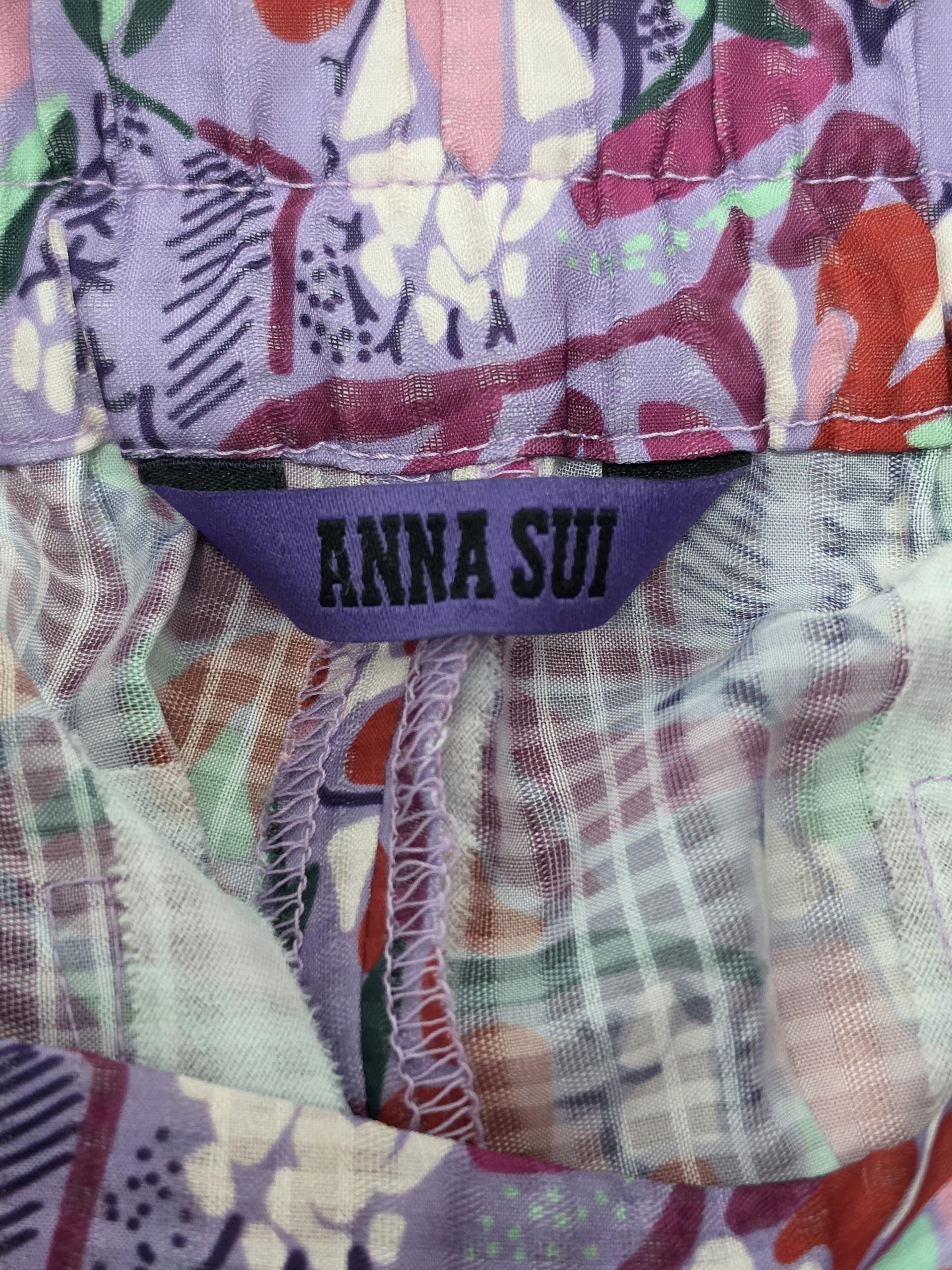 정품 안나수이 ANNA SUI 플라워 패턴 와이드 팬츠